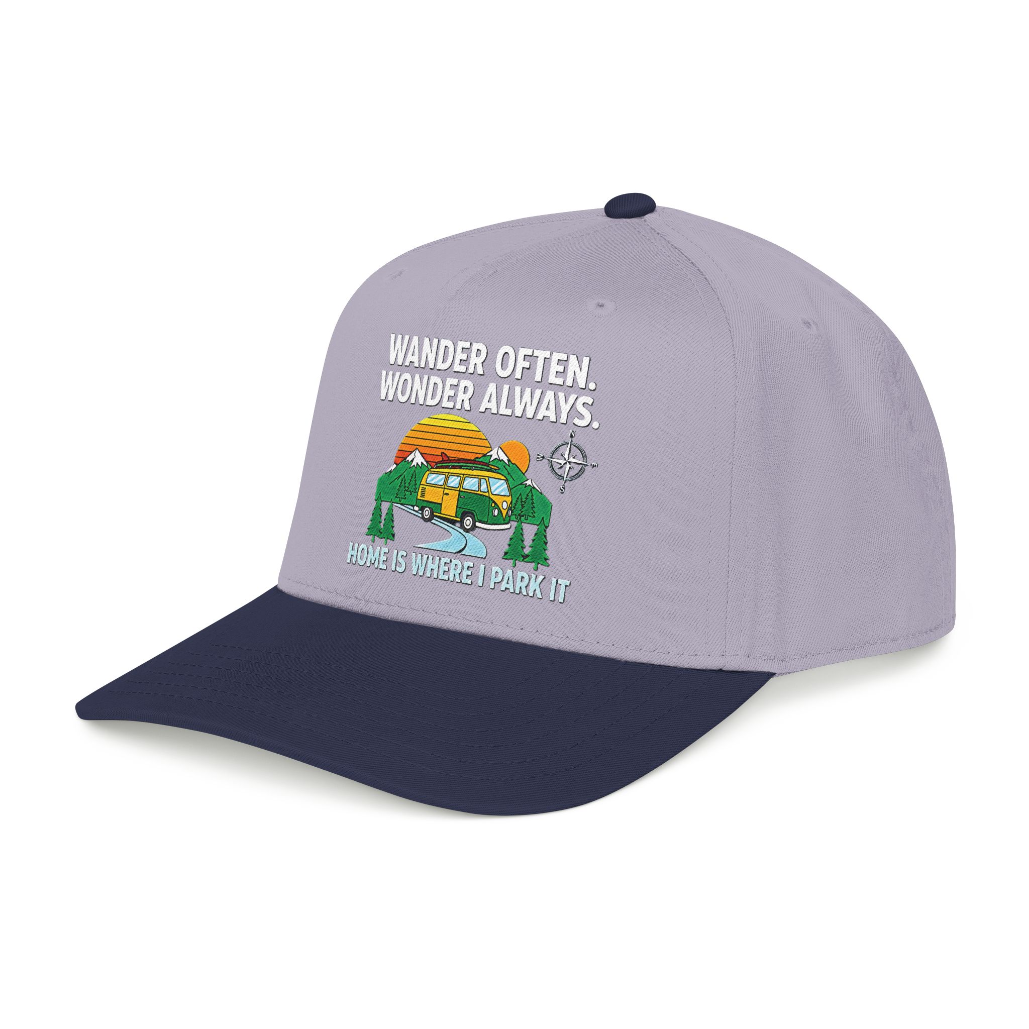 Baseball Cap — "Fueled by Exploration" Adventure Is My Compass Camper Hat