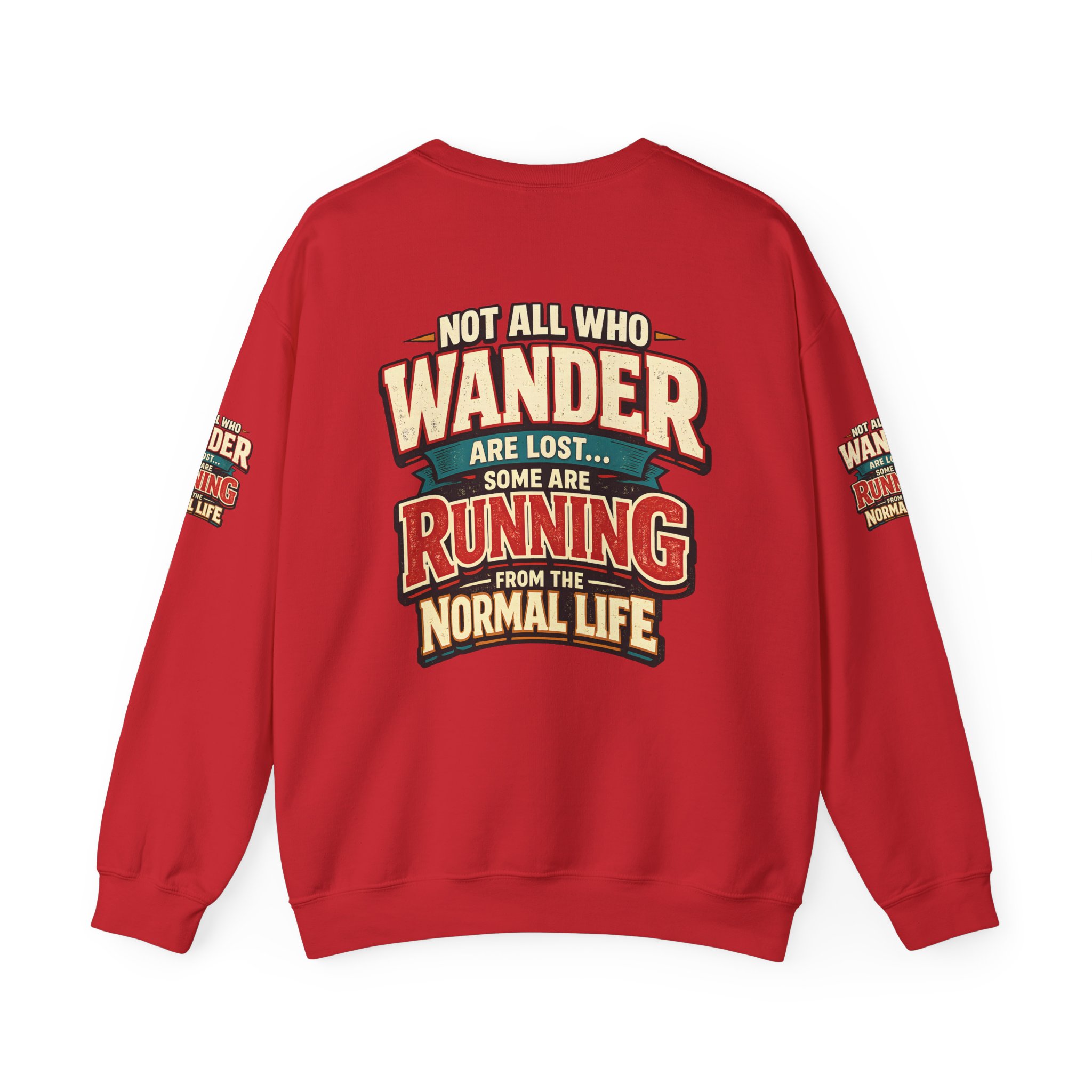 100253352362609066_2048.jpeg Unisex Heavy Blend™ Crewneck Sweatshirt — "Not All Who Wander Are Lost" Design F**K-Line