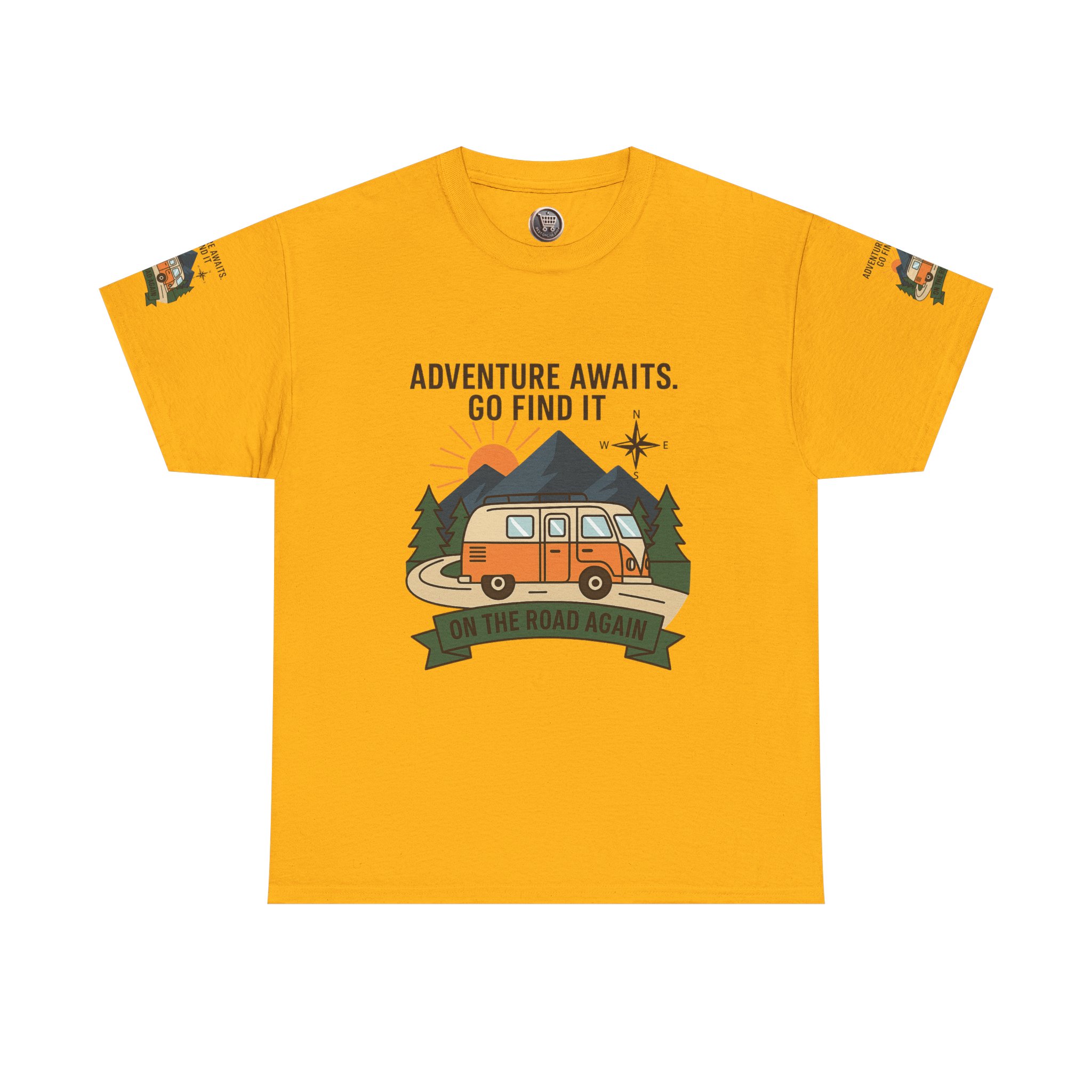 1002941825344094301_2048.jpeg Unisex Heavy Cotton Tee — 'Adventure Awaits. Go Find It' Camper Van T‑Shirt
