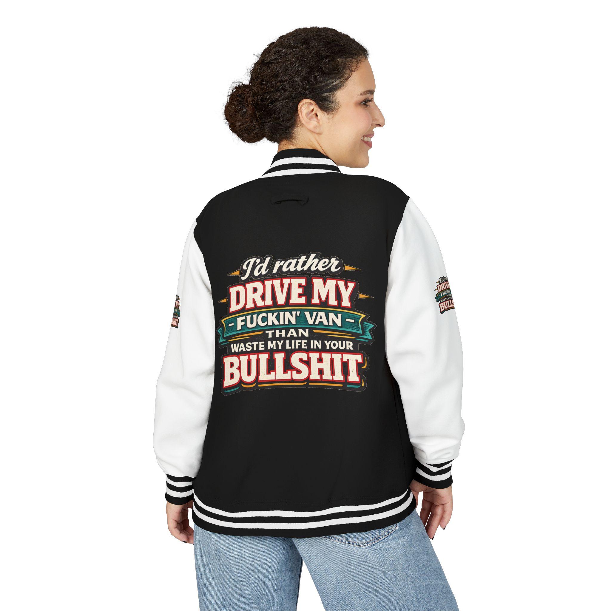 10036497067858236343_2048-1.jpeg Unisex Heavyweight Letterman Jacket — "I´d Rather Drive My Fucking Van" Design F**K-Line