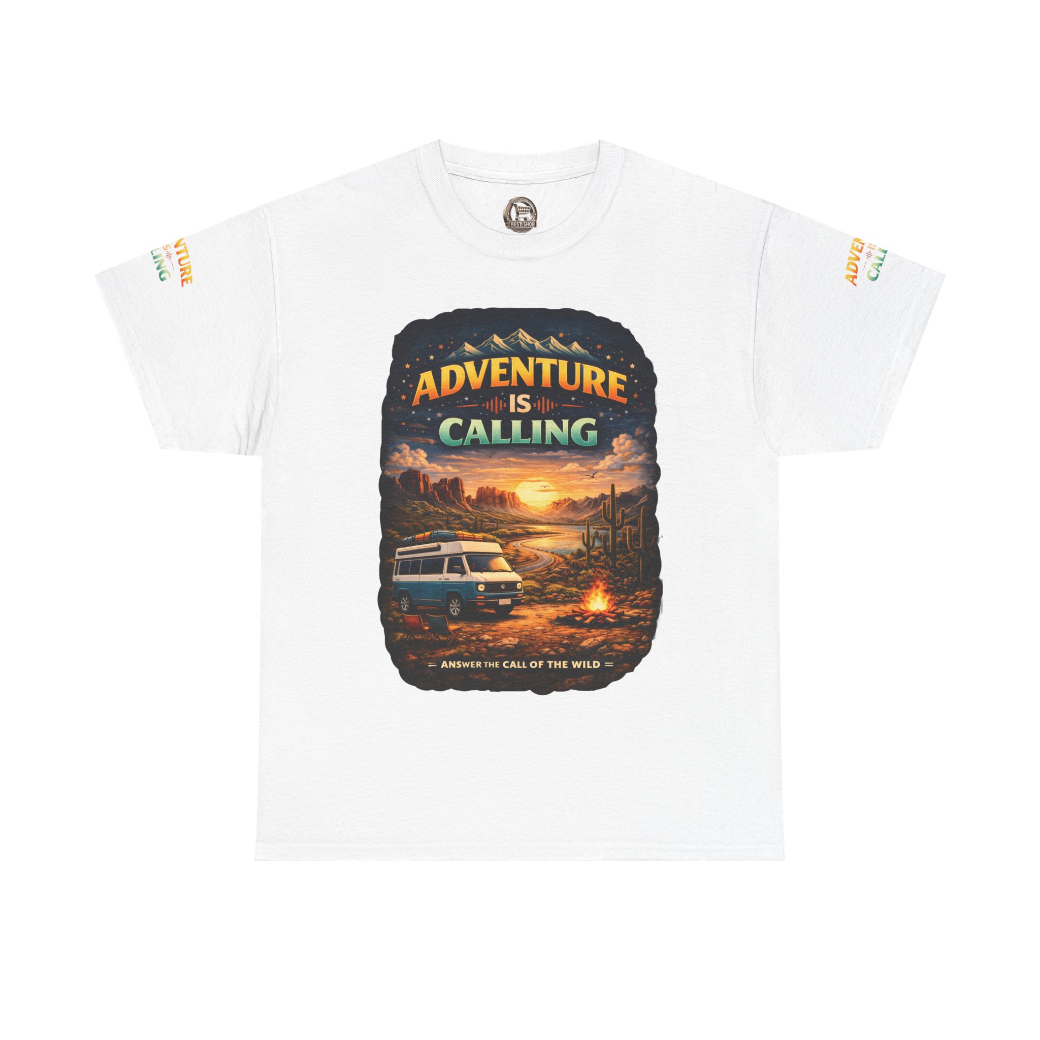 10054265541308927244_2048.jpeg Unisex Heavy Cotton Tee — "Adventure Is Calling" Design Scenic-Line