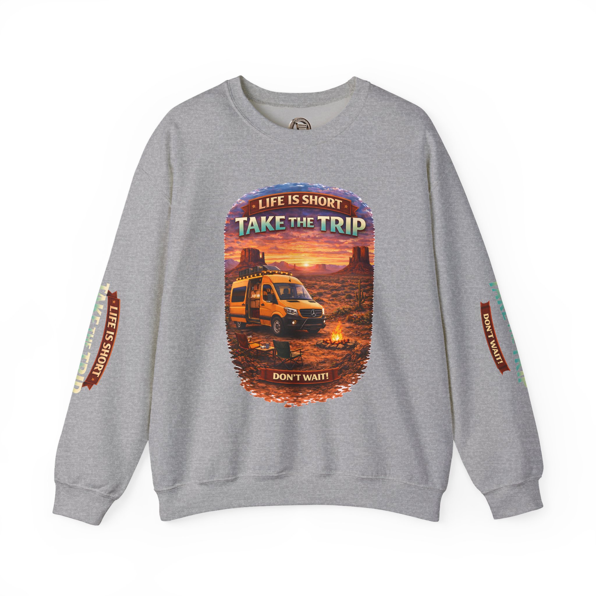 10056535267503766214_2048.jpeg Unisex Heavy Blend™ Crewneck Sweatshirt — "Life Is To Short-Take The Trip" Design Scenic-Line