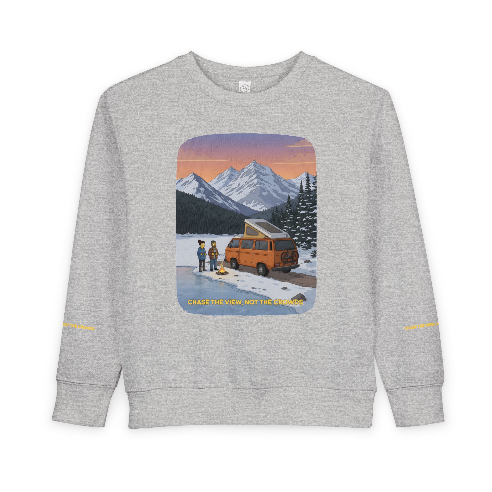 Toddler Sweatshirt - "Chase The Views-Not The Crowds" (Design Sitcom-Line)