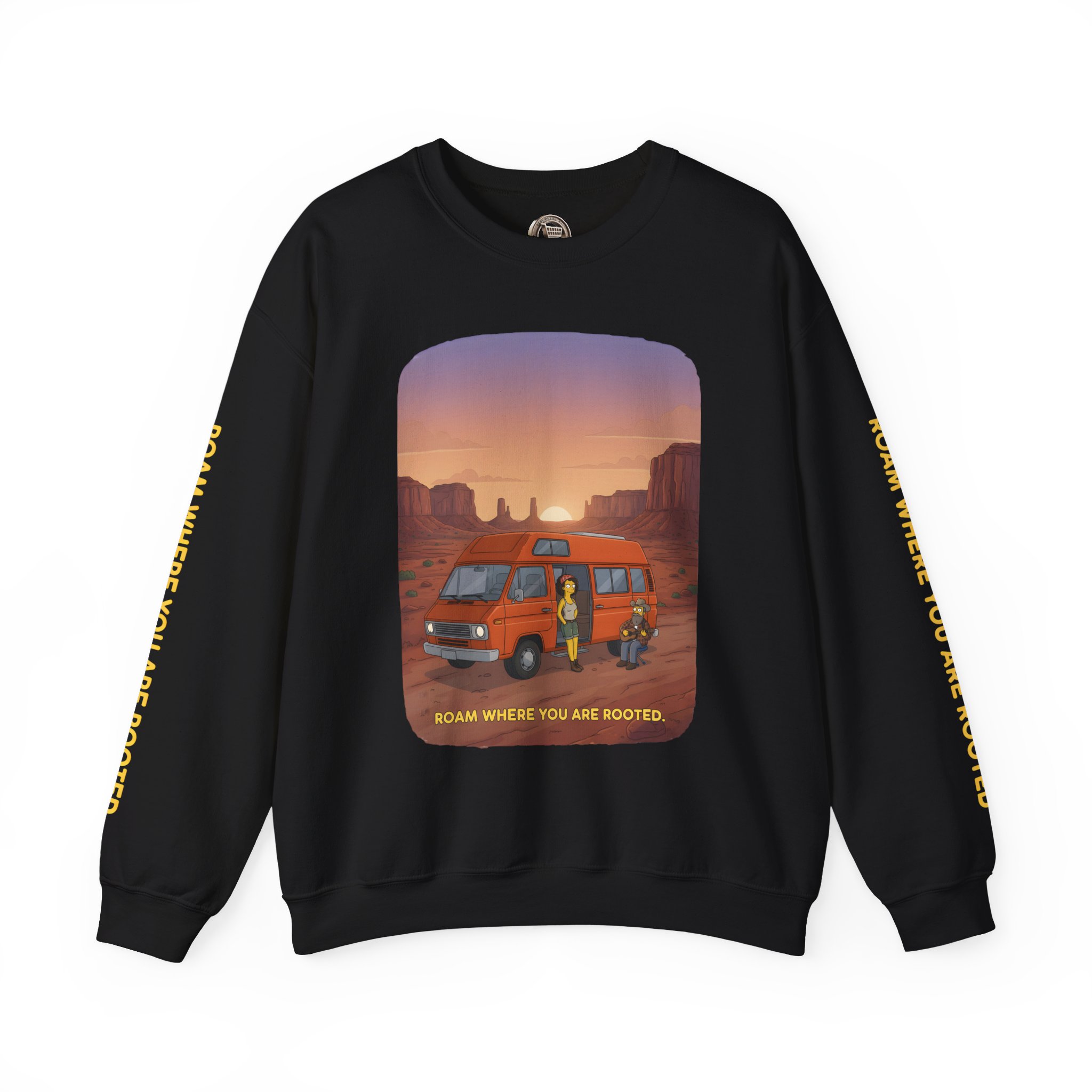 10076962698028278452_2048.jpeg Unisex Heavy Blend™ Crewneck Sweatshirt — "Roam Where You Are Rooted" Design Sitcom-Line