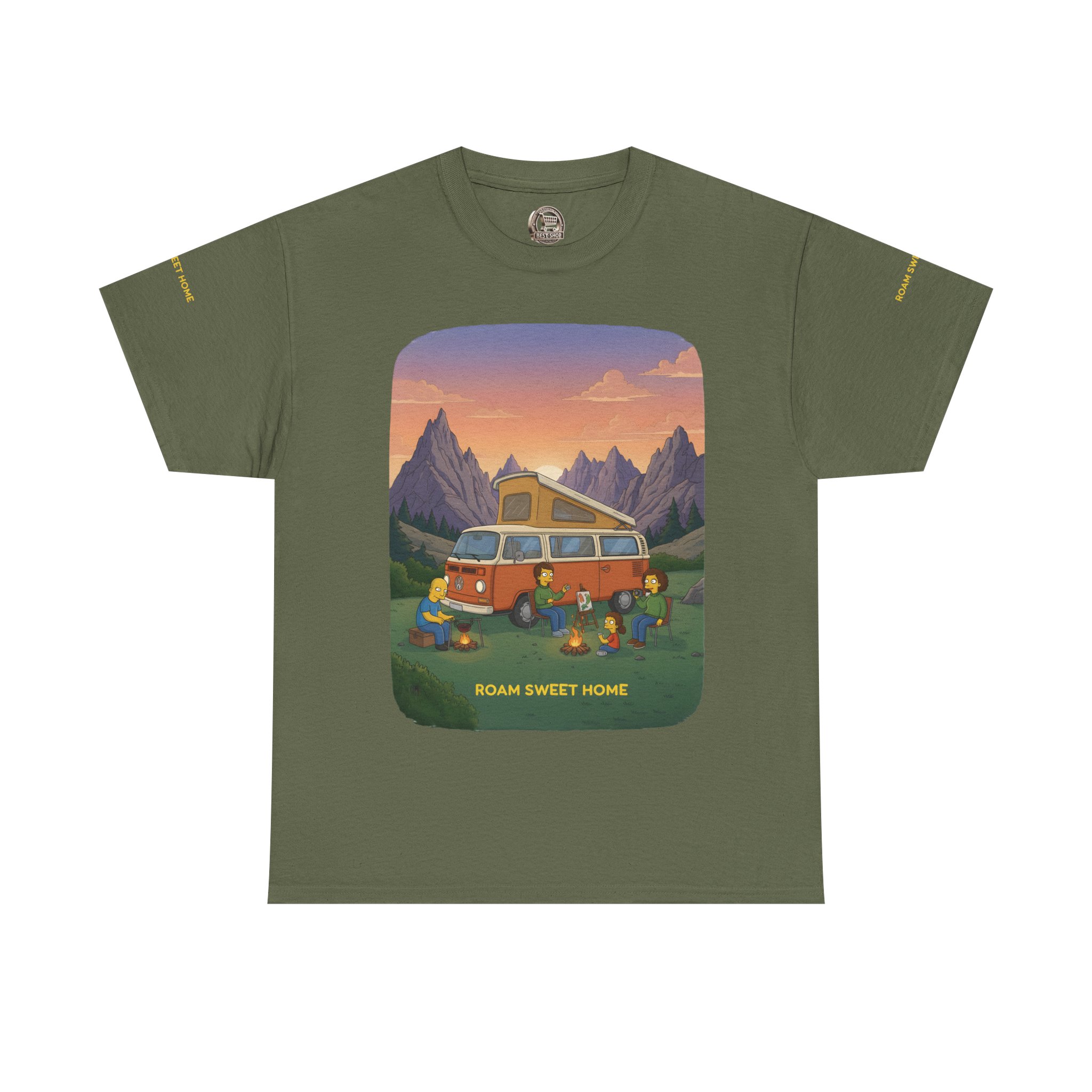 Unisex Heavy Cotton Tee — "Roam Sweet Home" Design Sitcom-Line