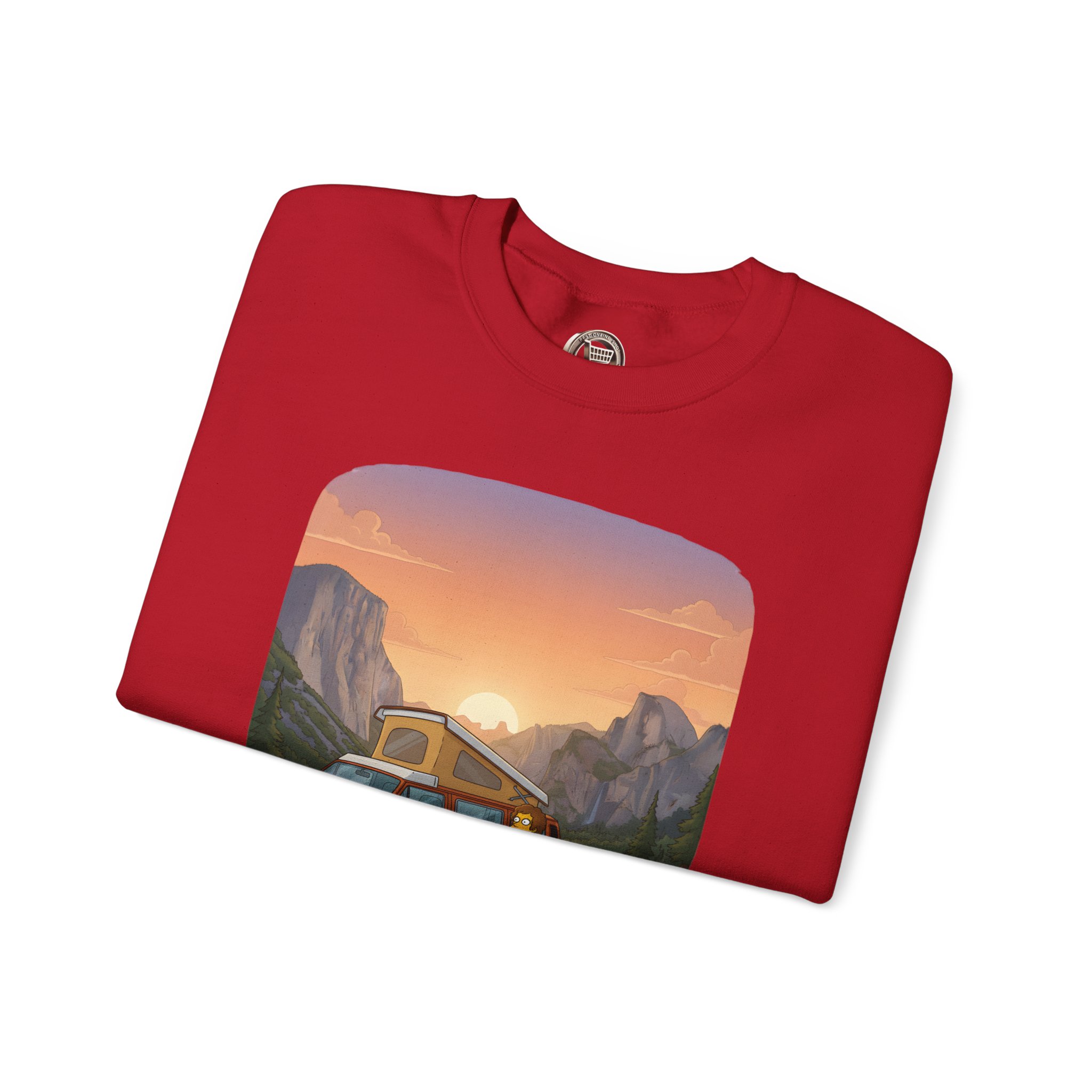 Unisex Heavy Blend™ Crewneck Sweatshirt — "Camp Where You Roam" Design Sitcom-Line