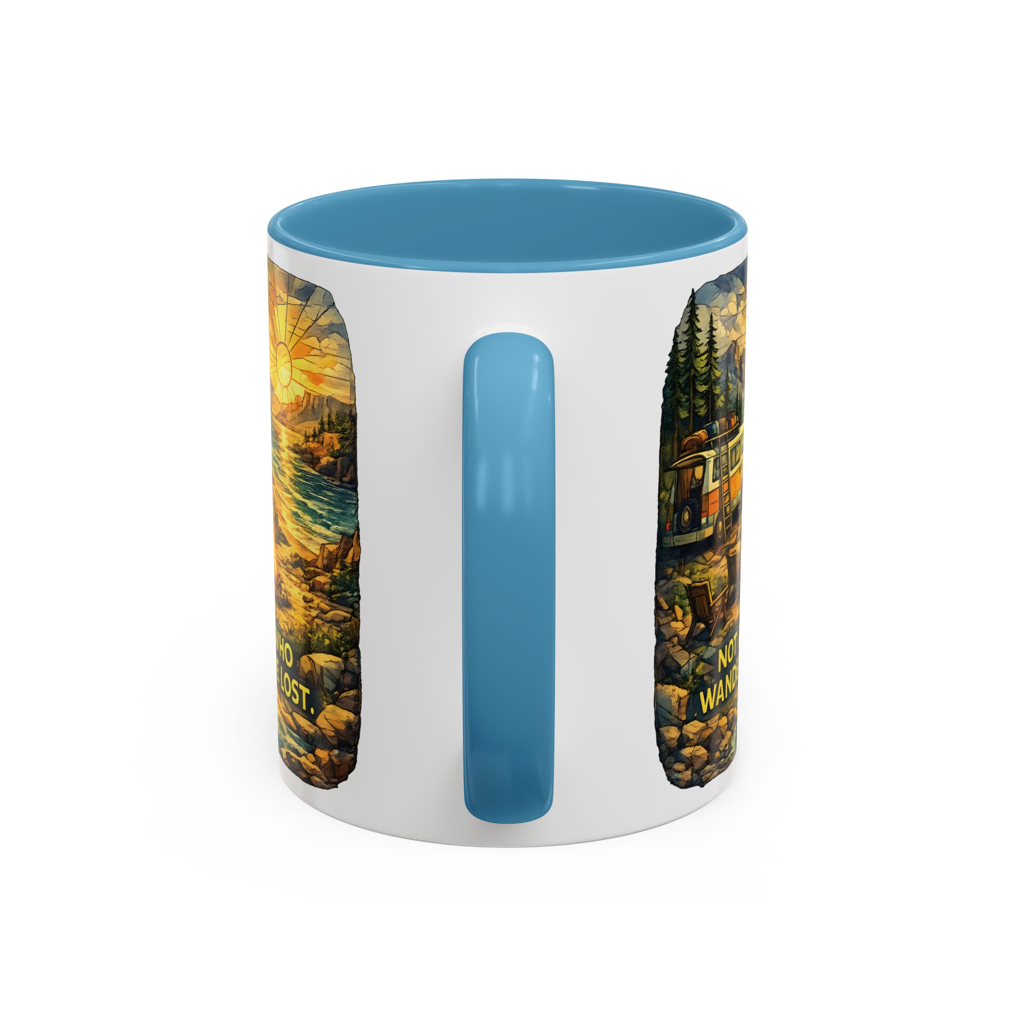 10118406689642167630_2048.jpeg Accent Coffee Mug (11, 15oz) — "Not All Who Wander Are Lost" Design Cubic-Line