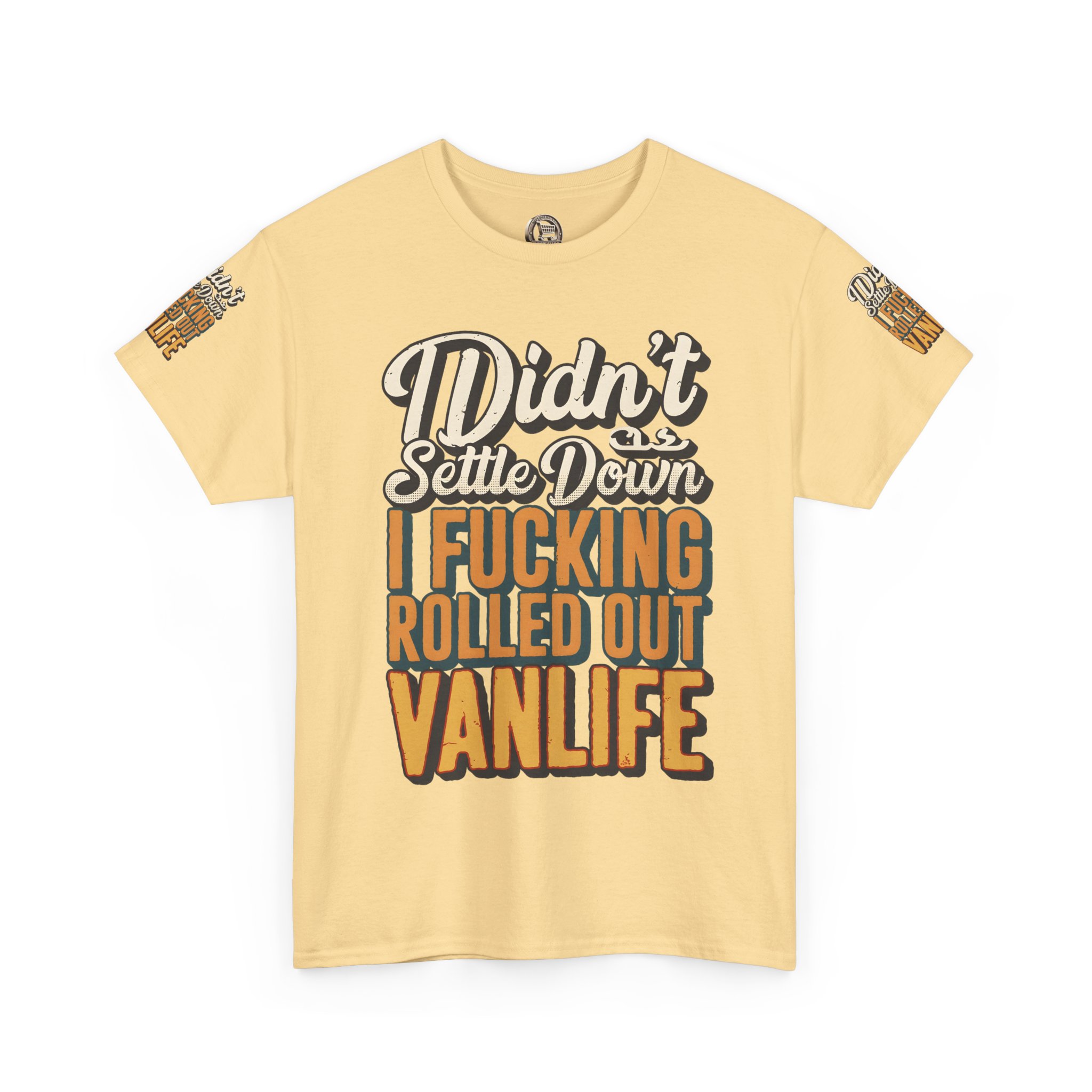 10129701599348479168_2048.jpeg Unisex Heavy Cotton Tee — "Dind´t Settle Down" Design F**K-Line