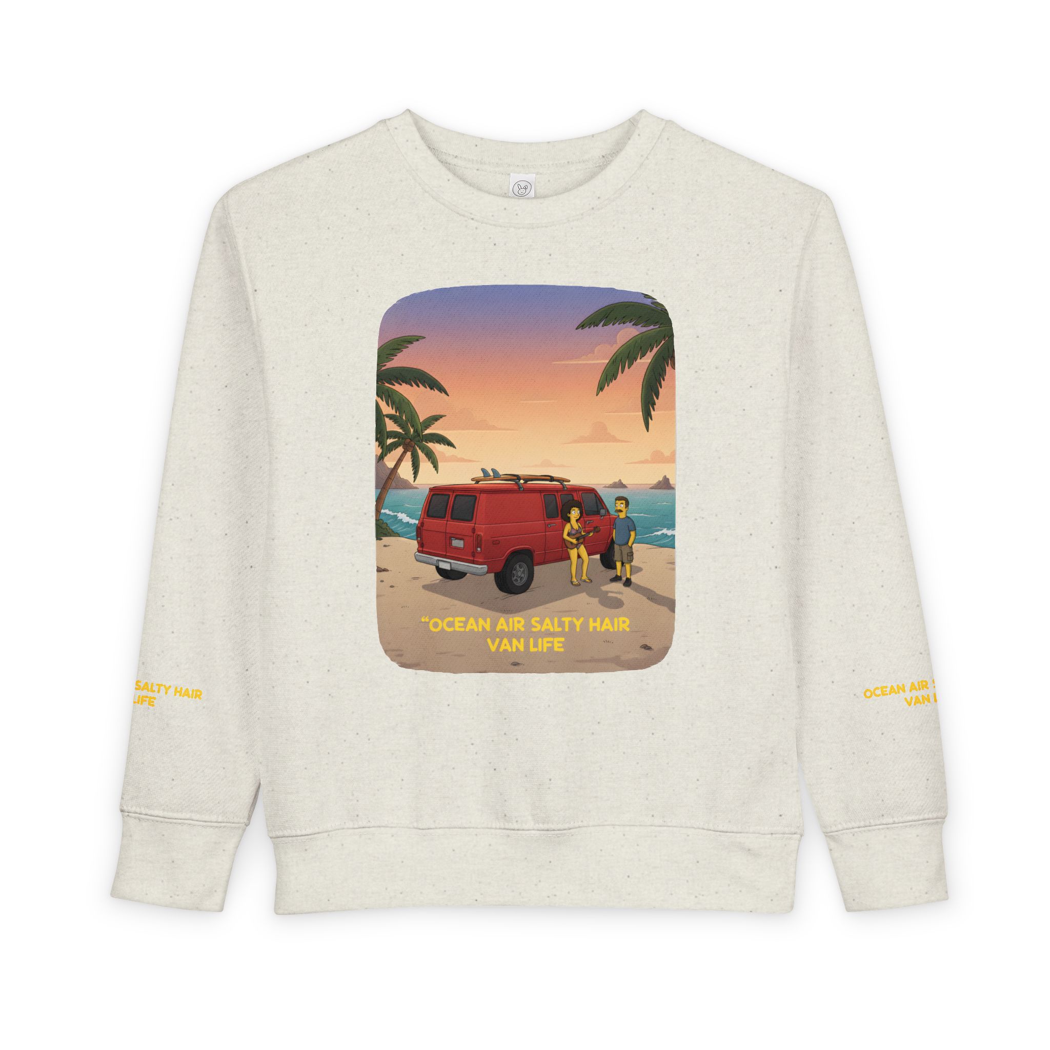Toddler Sweatshirt - "Ocean Air Salty Hair Van Life" (Design Sitcom-Line)