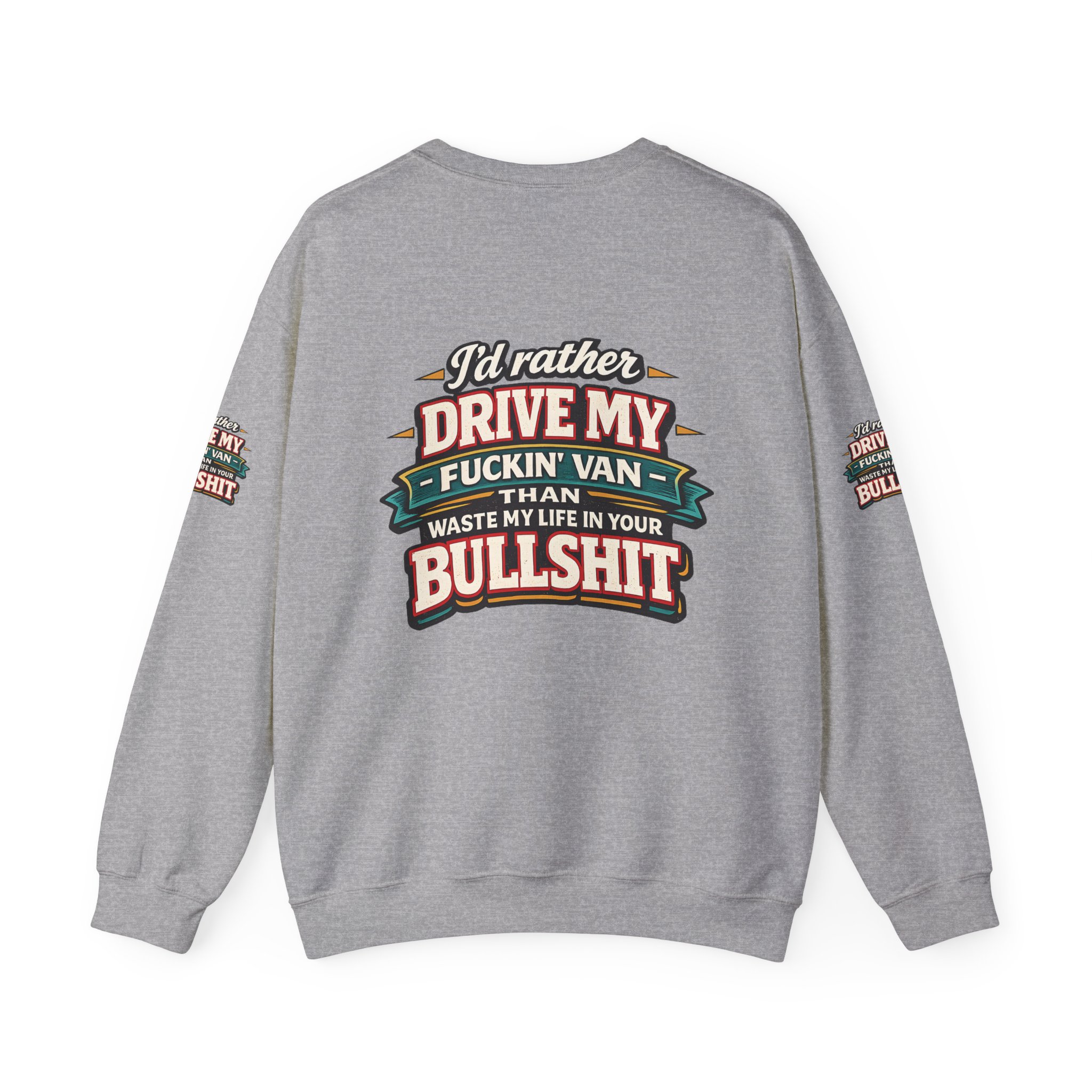 10131663479960907710_2048.jpeg Unisex Heavy Blend™ Crewneck Sweatshirt — "I´d Rather Drive My Fucking Van" Design F**K-Line
