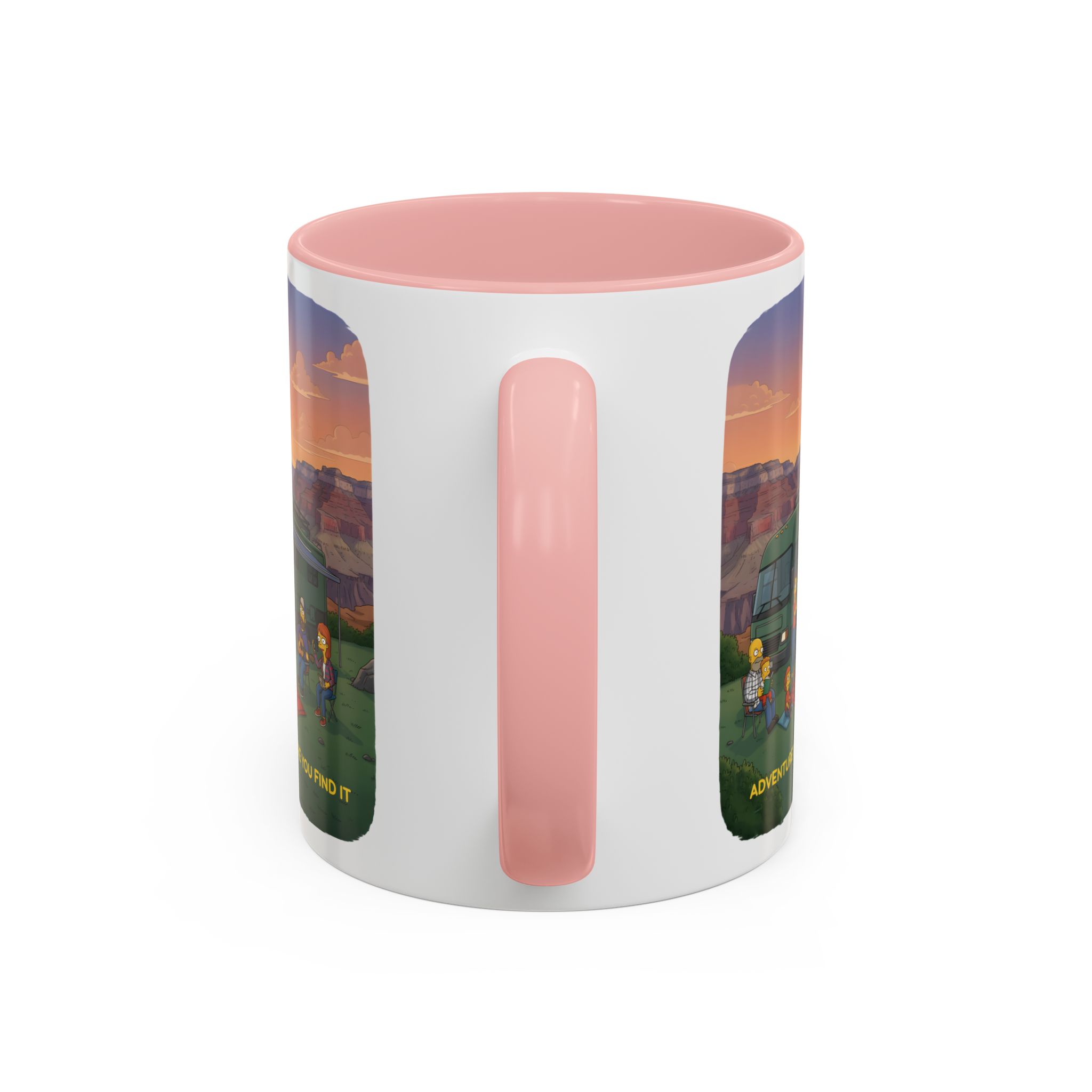 Accent Coffee Mug (11, 15oz) — "Adventure Is Where You Find It" Design Sitcom-Line