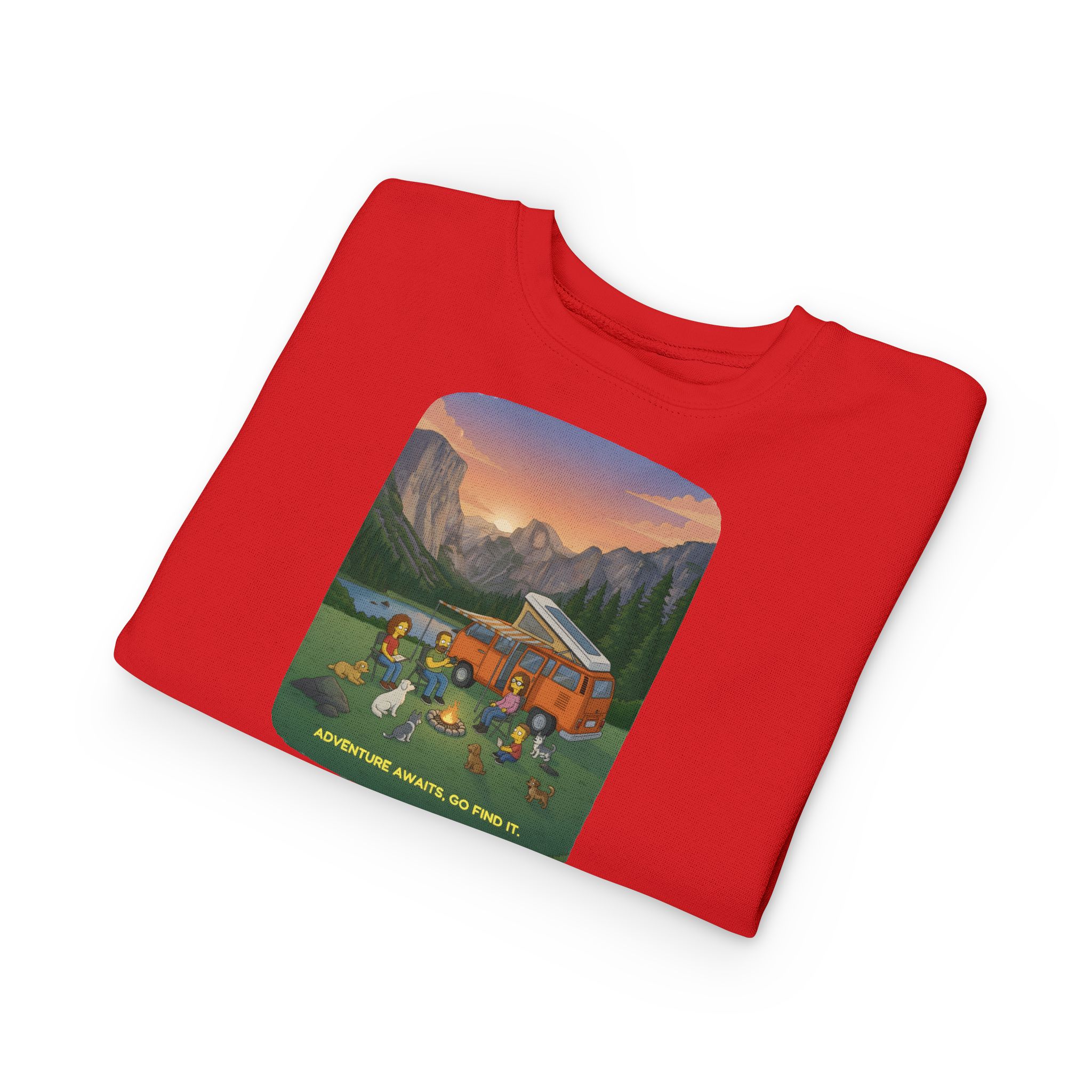 Toddler Sweatshirt - "Adventure Awaits-Go Find It" (Design Sitcom-Line)