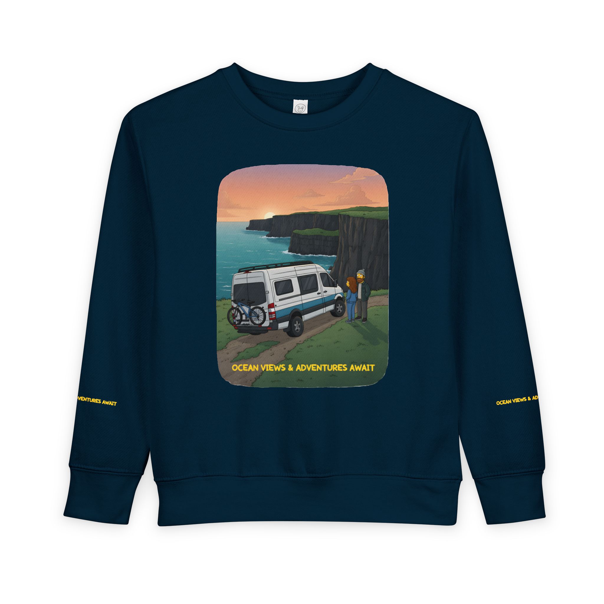 Toddler Sweatshirt - "Ocean Views-Adventures Awaits" (Design Sitcom-Line)