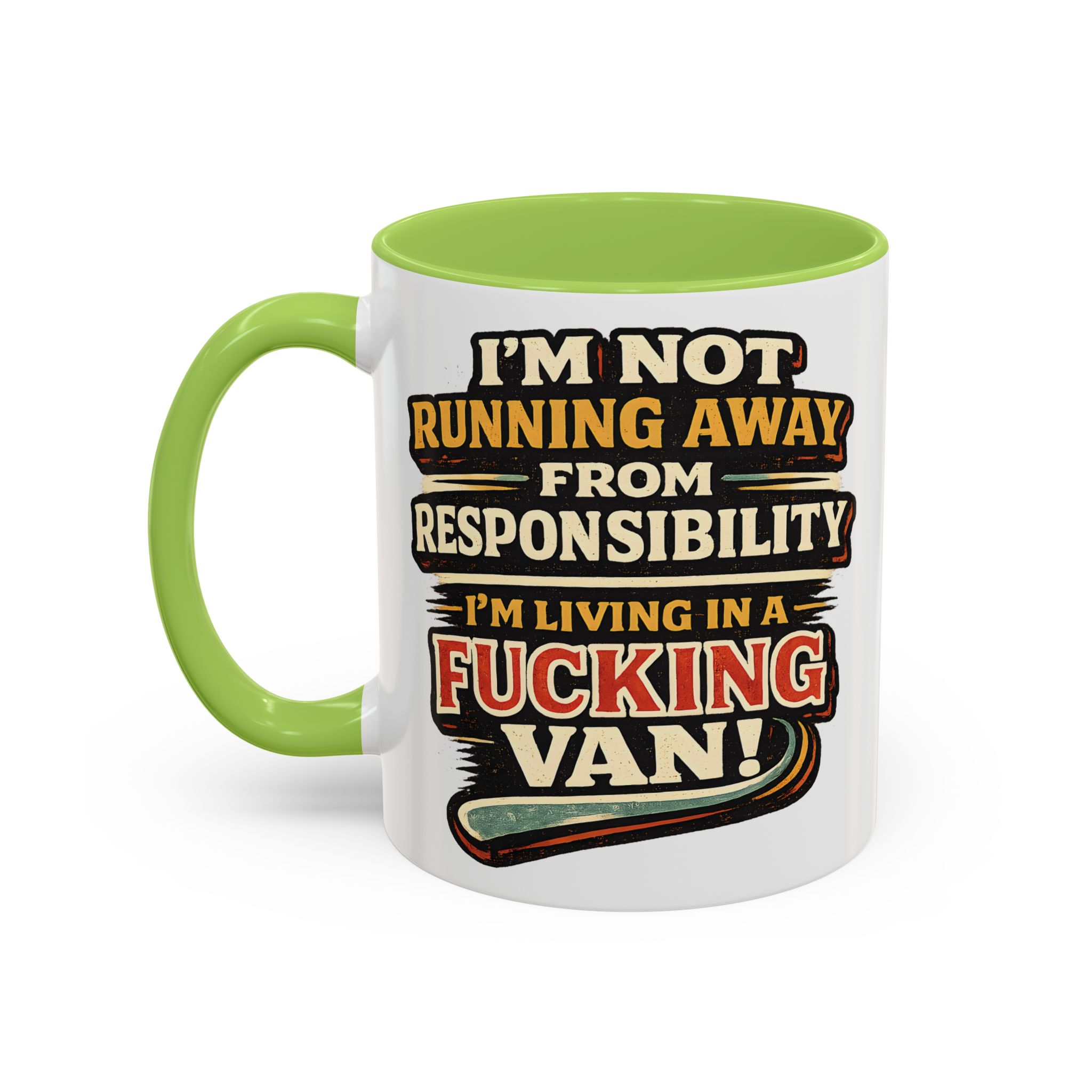 10146165140984040239_2048.jpeg Accent Coffee Mug (11, 15oz) — "I`m Not running Away" Design F**K-Line