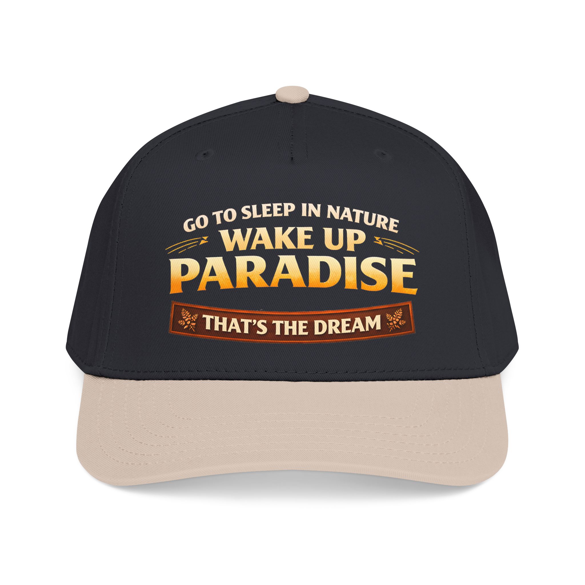 Baseball Cap - "Go sleep Nature-Wake Up Paradise" Design Scenic-Line
