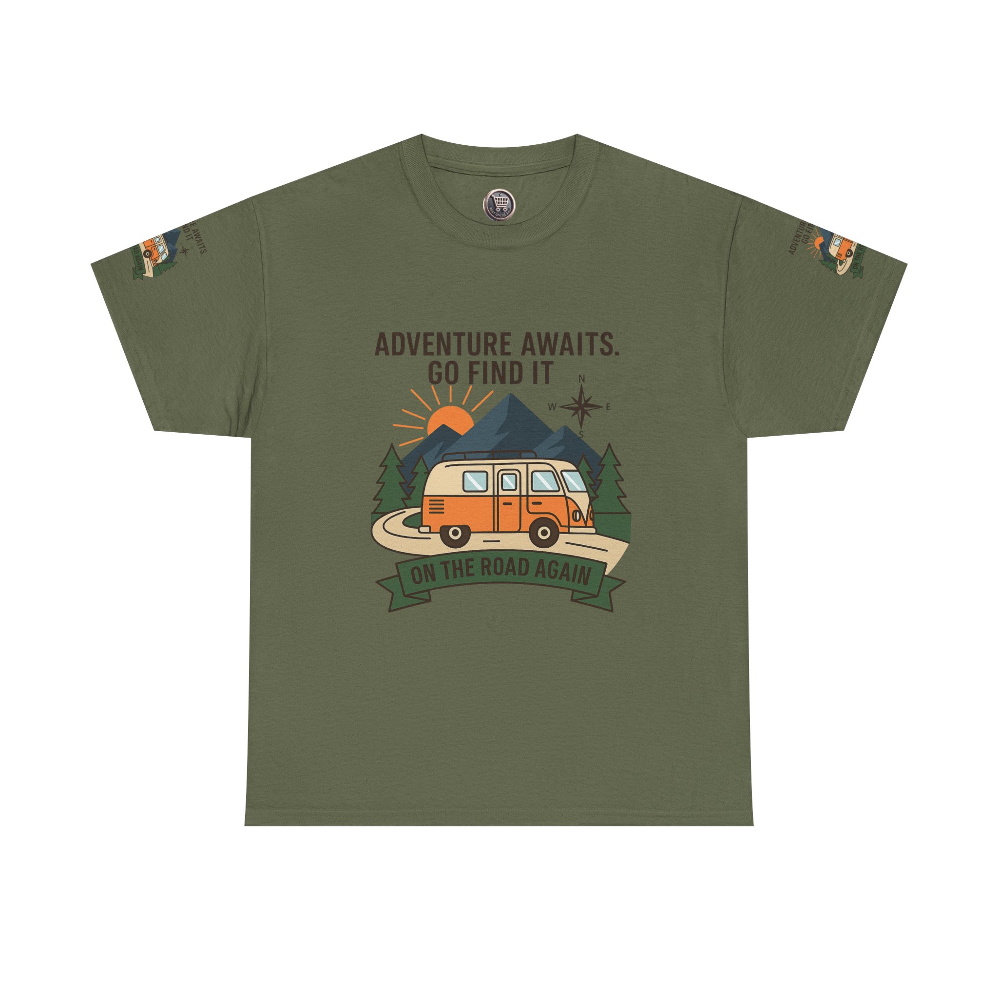 10157713580969357709_2048.jpeg Unisex Heavy Cotton Tee — 'Adventure Awaits. Go Find It' Camper Van T‑Shirt
