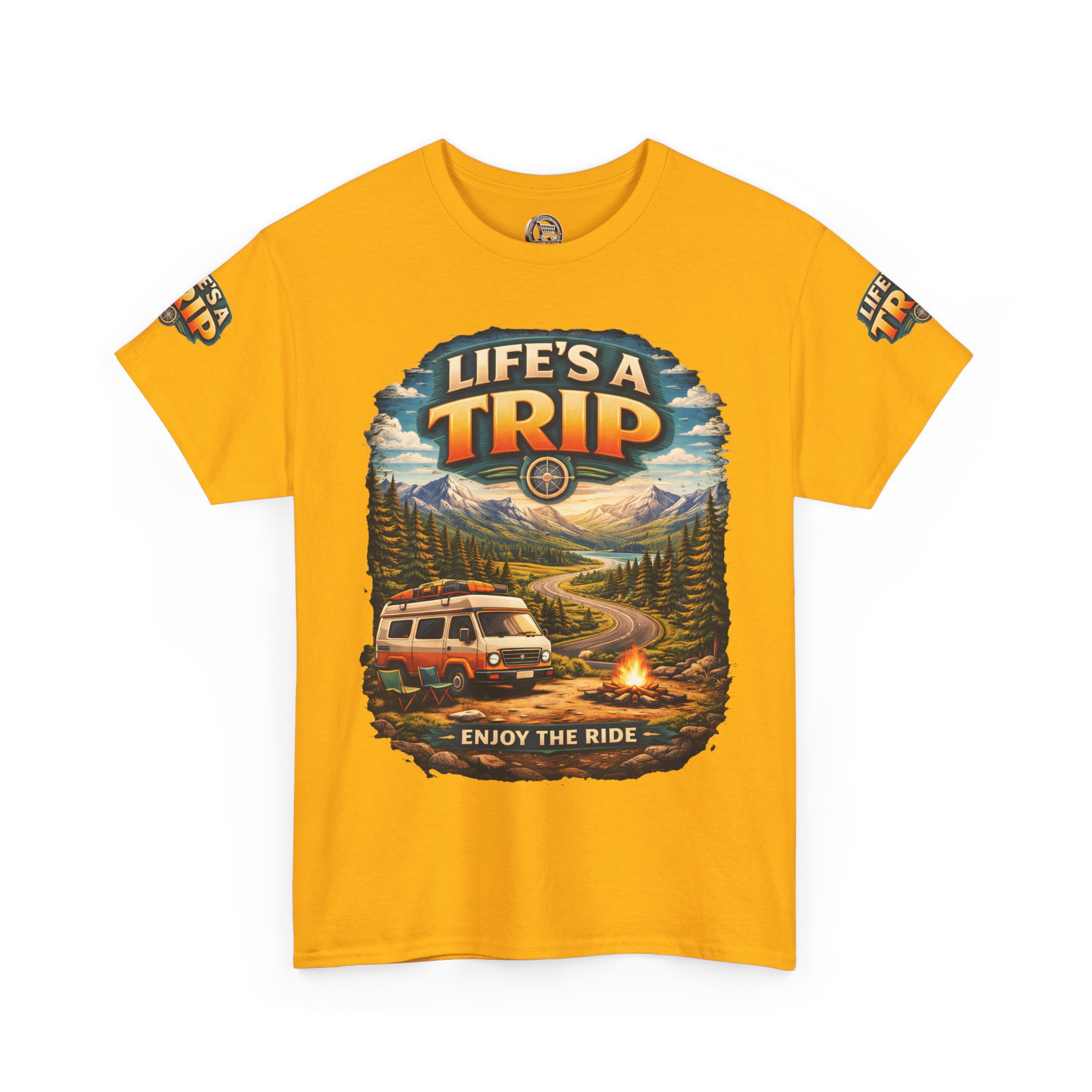 10173191690619151301_2048.jpeg Unisex Heavy Cotton Tee — "Live´s A Trip-Enjoy The Ride" Design Scenic-Line