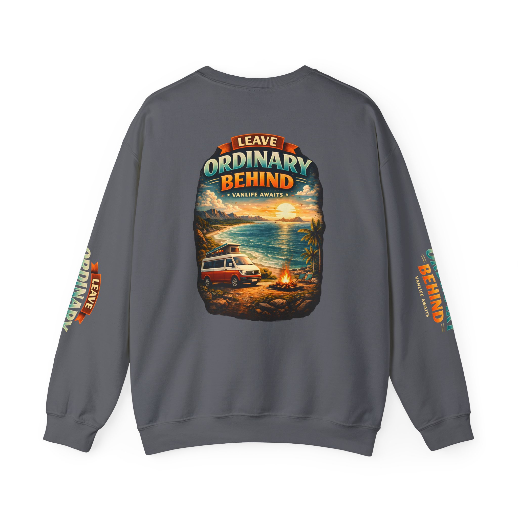 Unisex Heavy Blend™ Crewneck Sweatshirt — "Leave Ordinary Behind" Design Scenic-Line