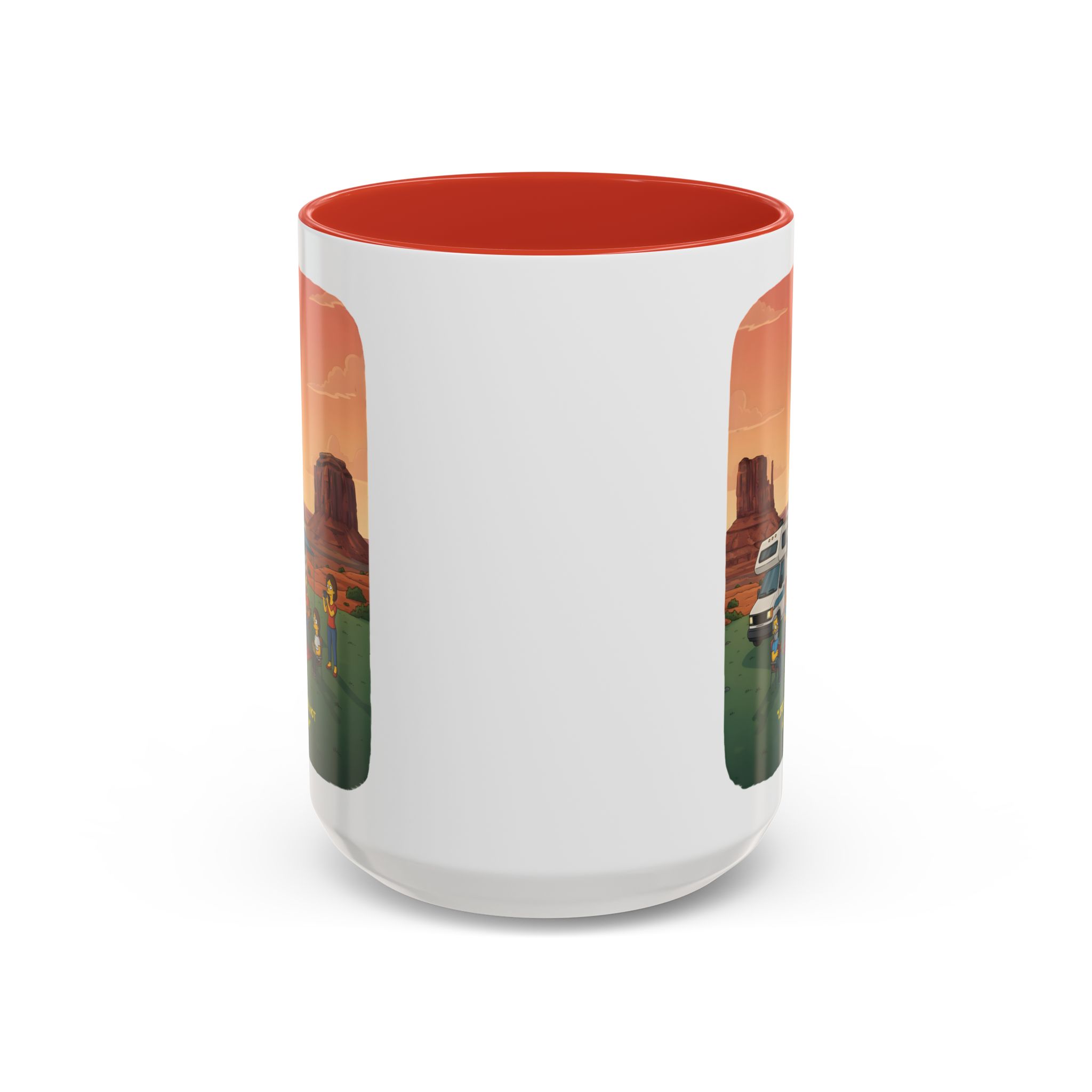 Accent Coffee Mug (11, 15oz) — "Life Is A Journey-Not A Destination" Design Sitcom-Line