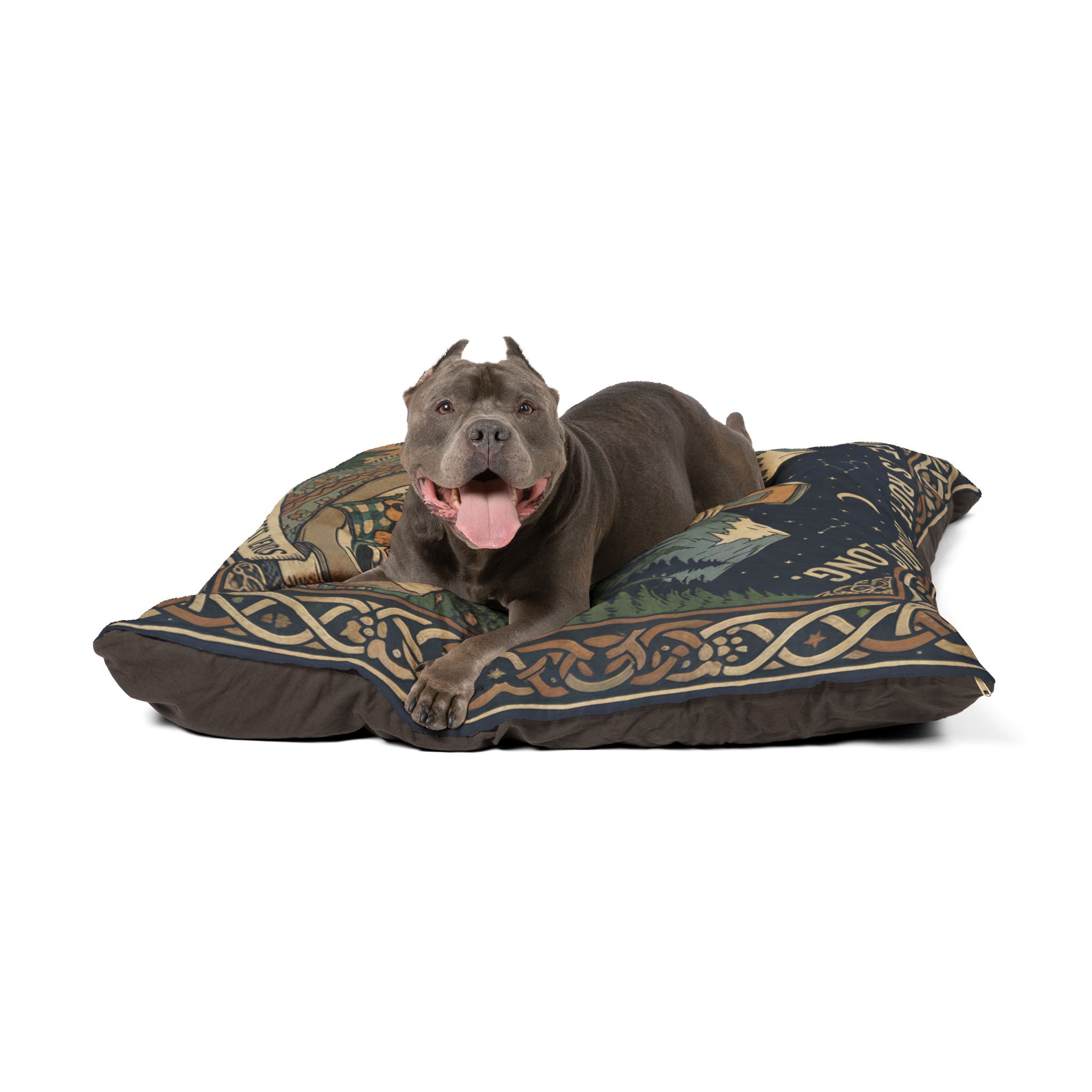 Pet Bed — "Life Is Ruff" Vintage Van Dog & Cat Travel Pillow