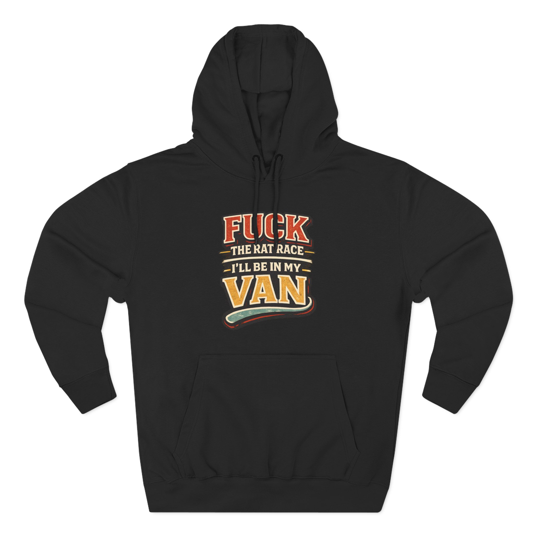 Three-Panel Fleece Hoodie - "Fuck The Rat Race" Design F**K-Line