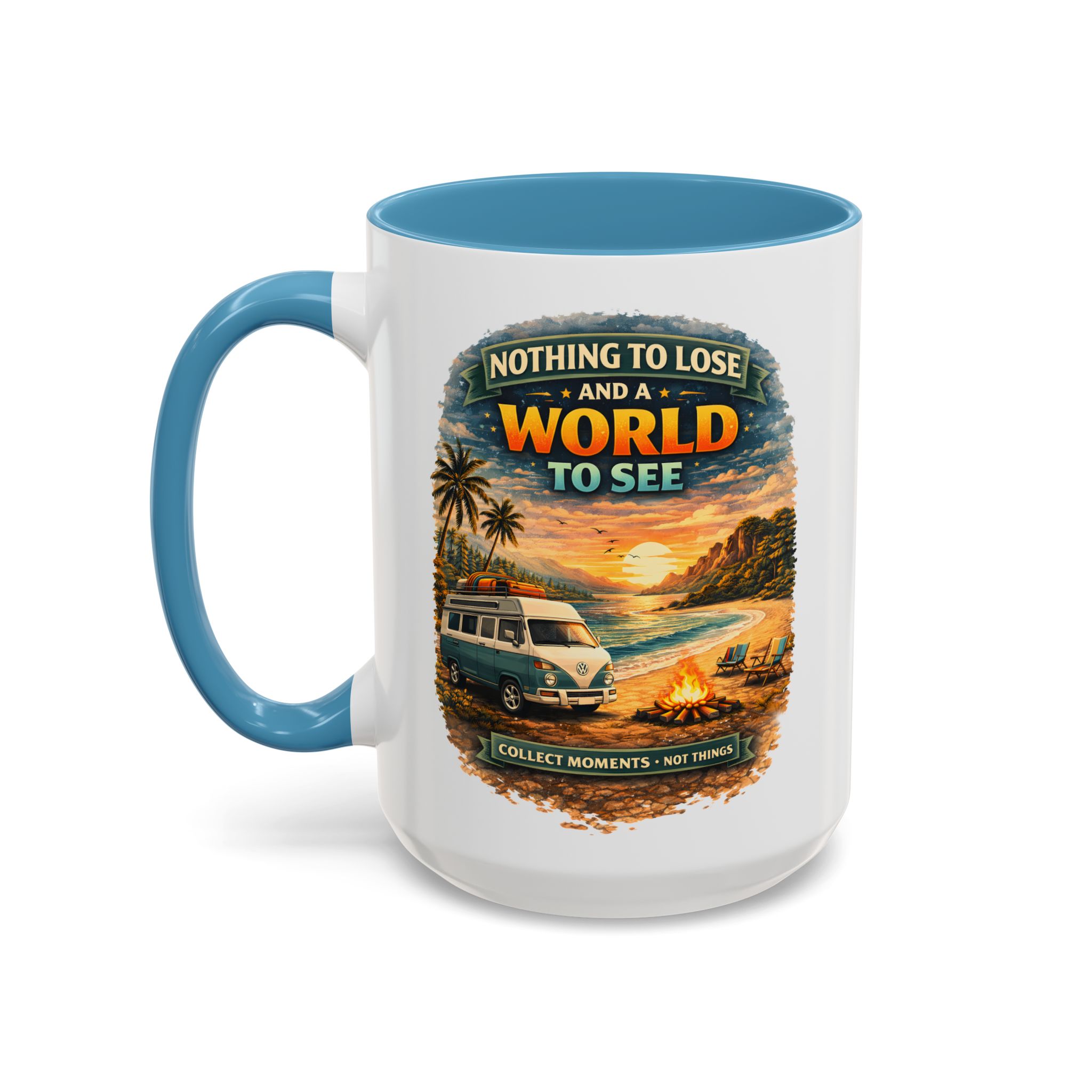 Accent Coffee Mug (11, 15oz) — "Nothing To Lose" Design Scenic-Line
