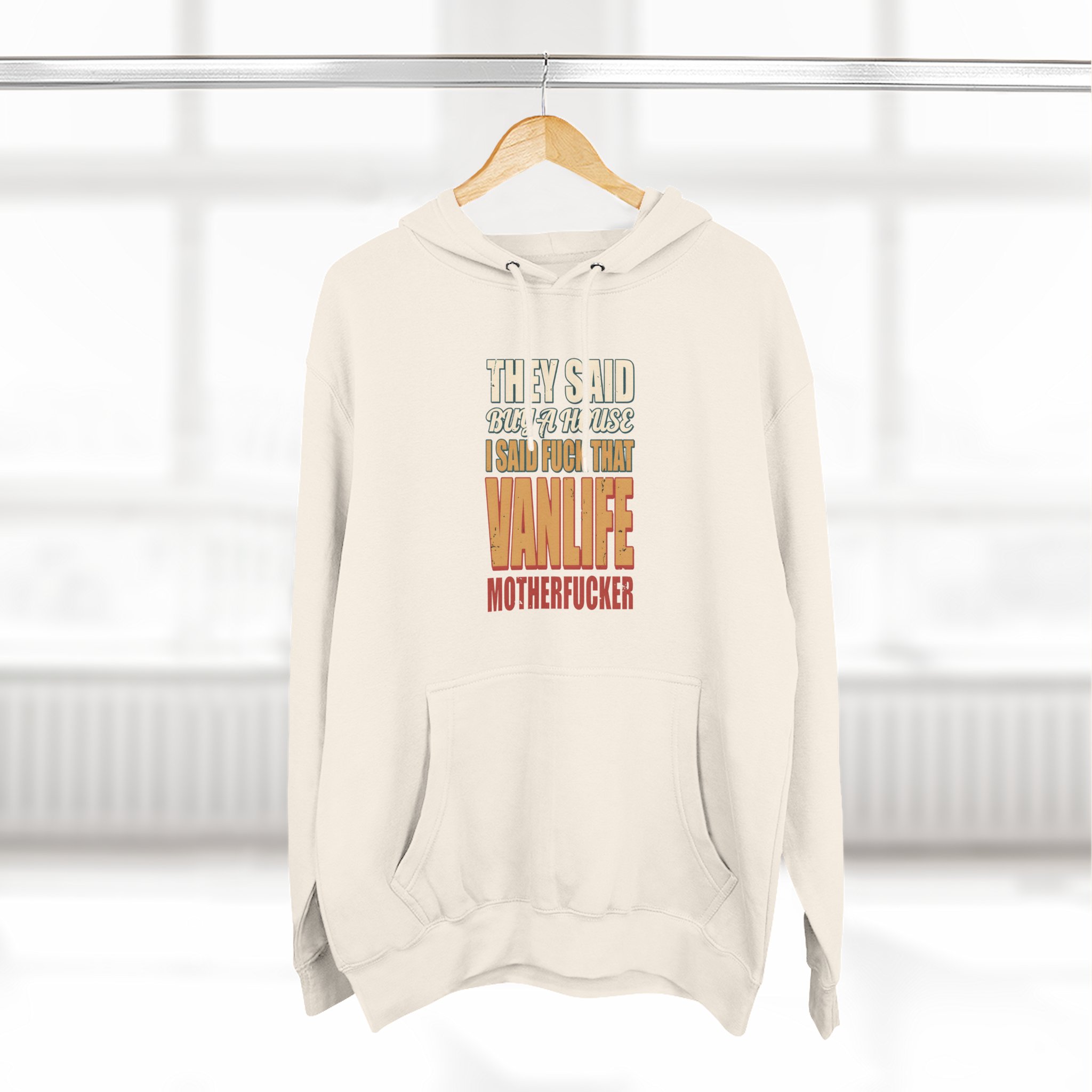 1019615448622295453_2048.jpeg Three-Panel Fleece Hoodie - "They Said Buy A House" Design F**K-Line