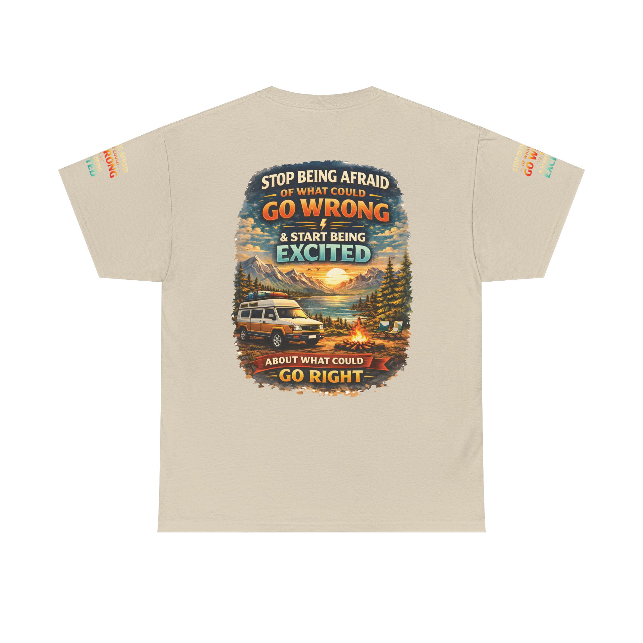 10196965955178676275_2048.jpeg Unisex Heavy Cotton Tee — "Stop Being Afraid Of What Could Go Wrong" Design Scenic-Line