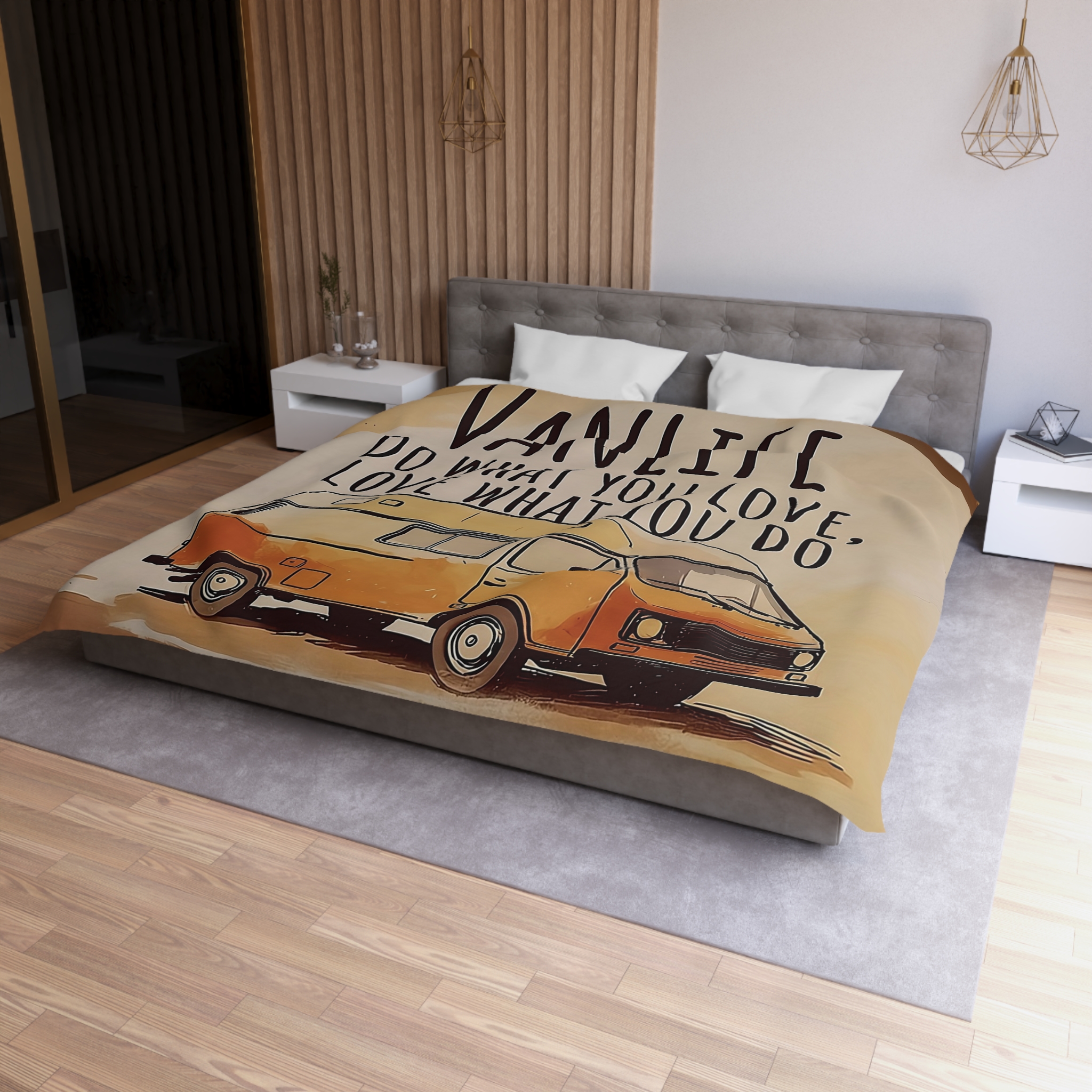 Duvet Cover – "Do What You Love, Love What You Do" Camper Comforter