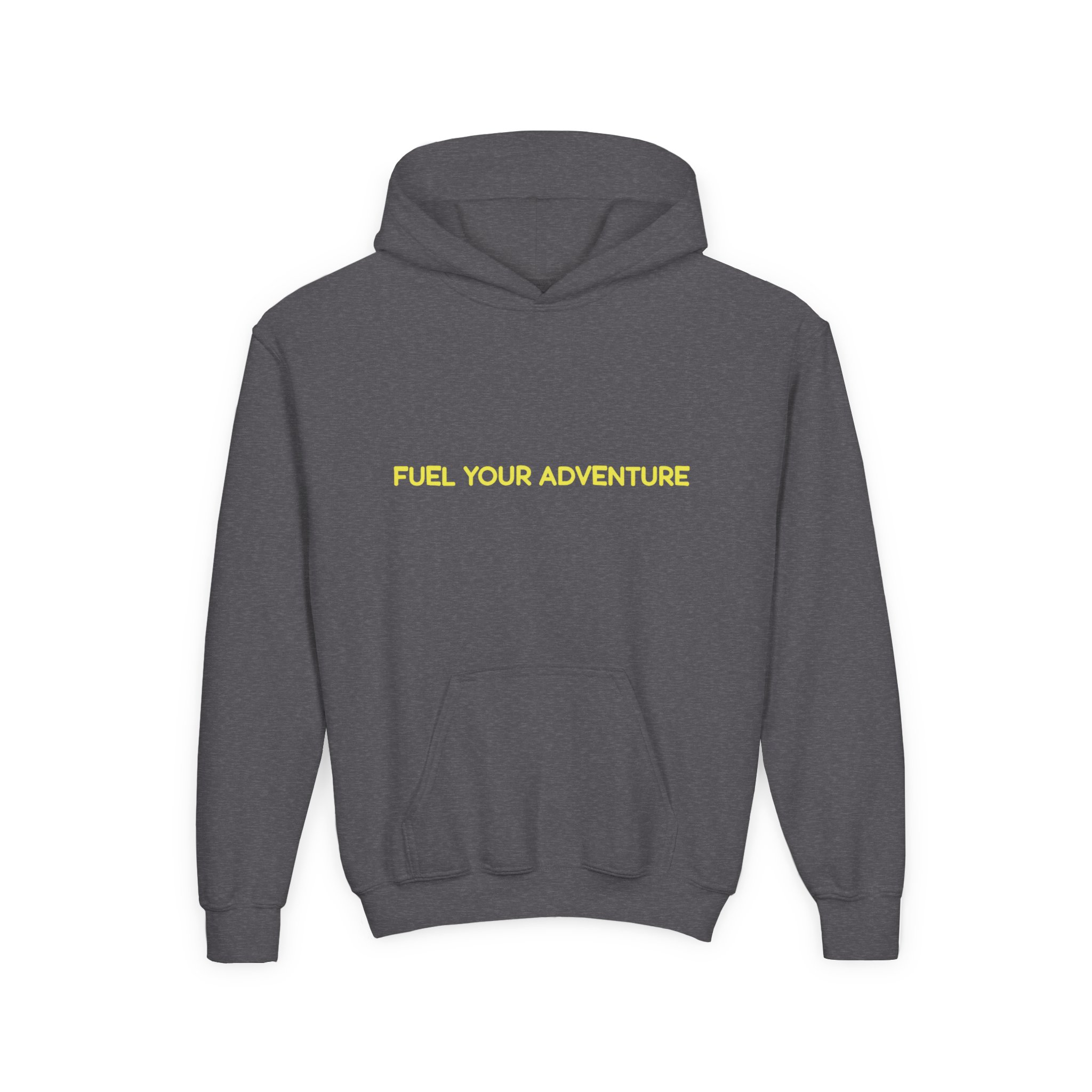 Youth Hoodie(Gildan) – "Fuel Your Adventure" (Design Sitcom-Line)