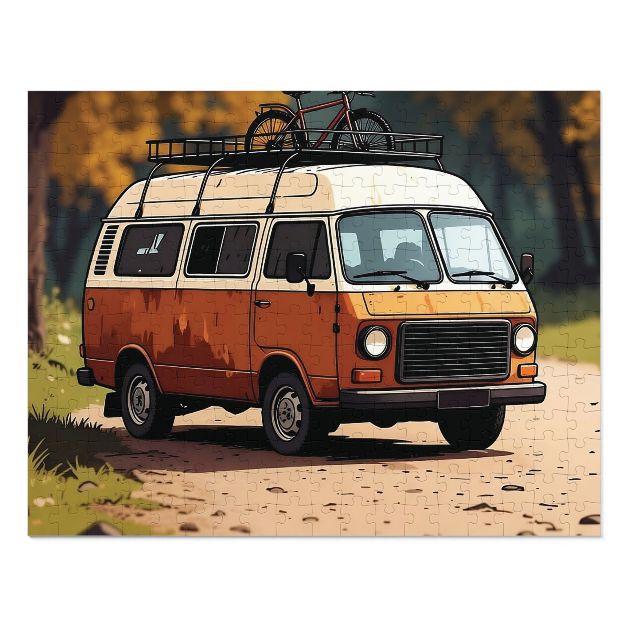 Jigsaw Puzzle with Tin — Scenic Road Trip Puzzle