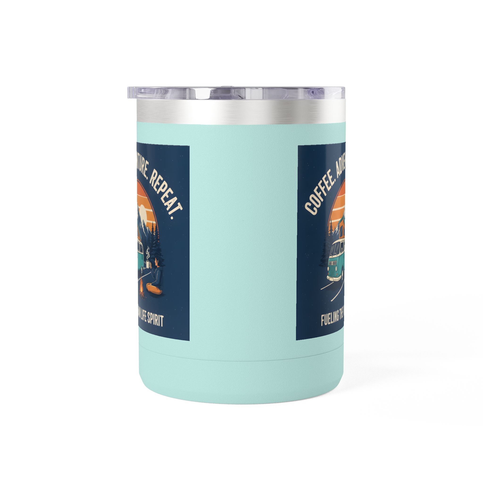 Coffee Mug Tumbler, 15oz — “Coffee. Adventure. Repeat.”