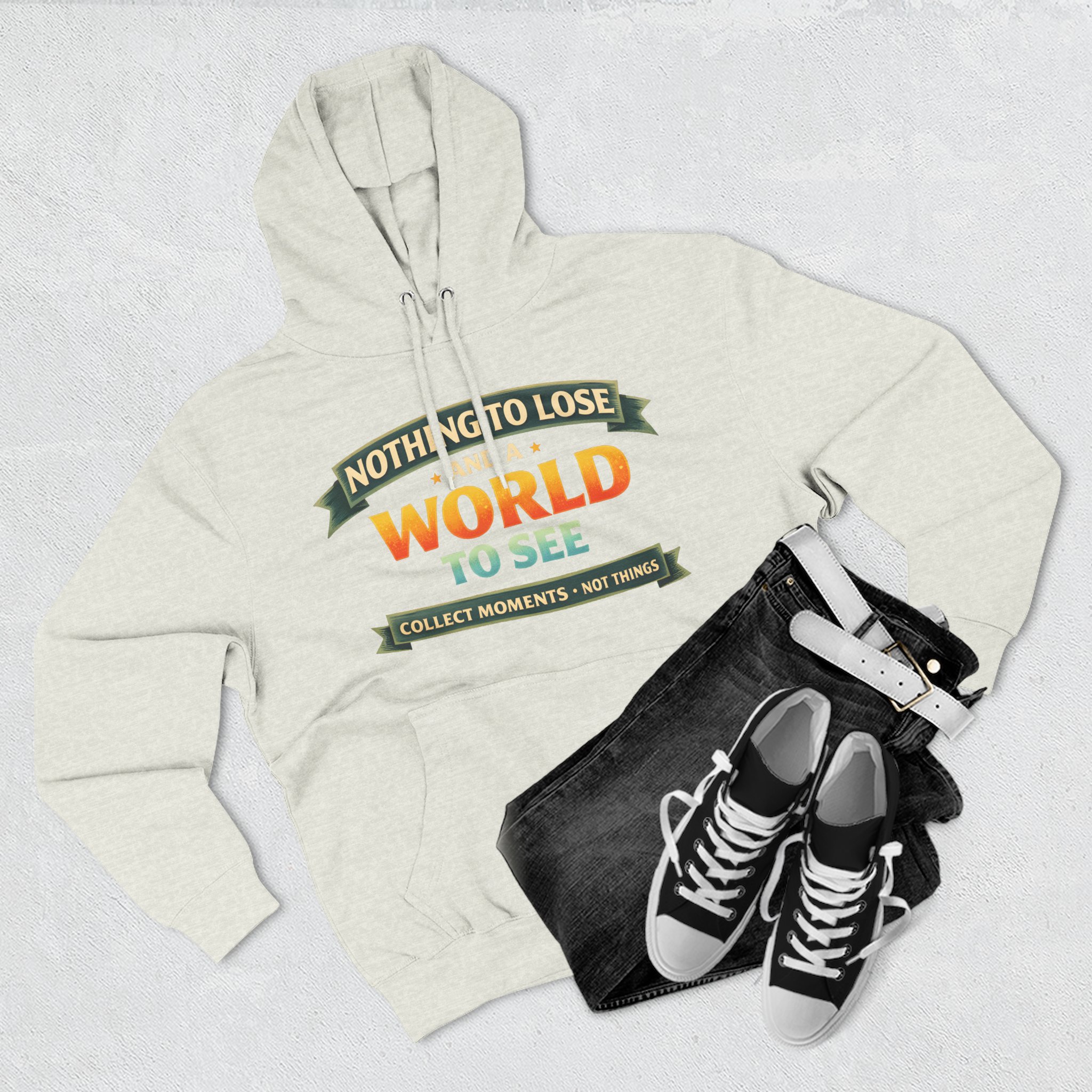 Three-Panel Fleece Hoodie - "Nothing To Lose" Design Scenic-Line