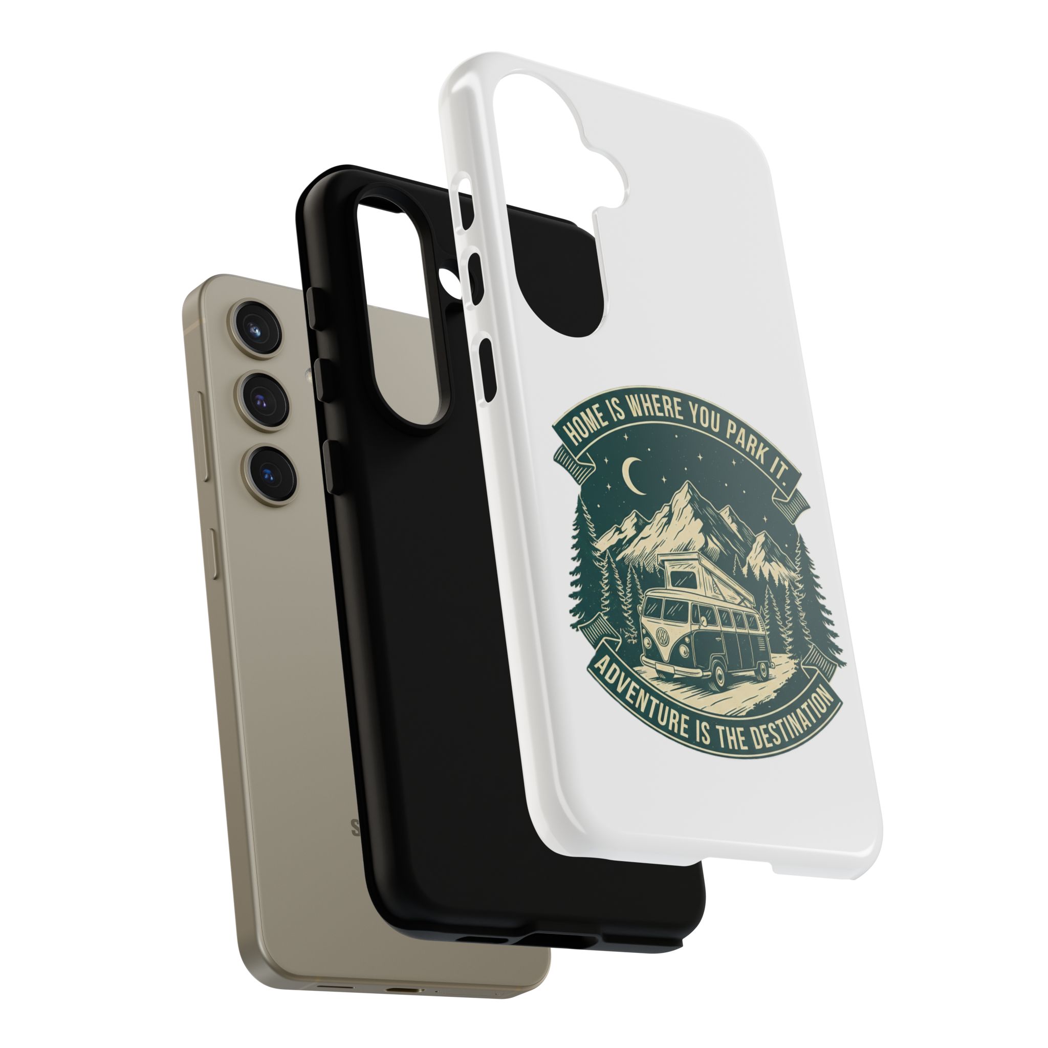 Phone Case — "Home Is Where You Park It-Adventure is the destination" Camper Van Design