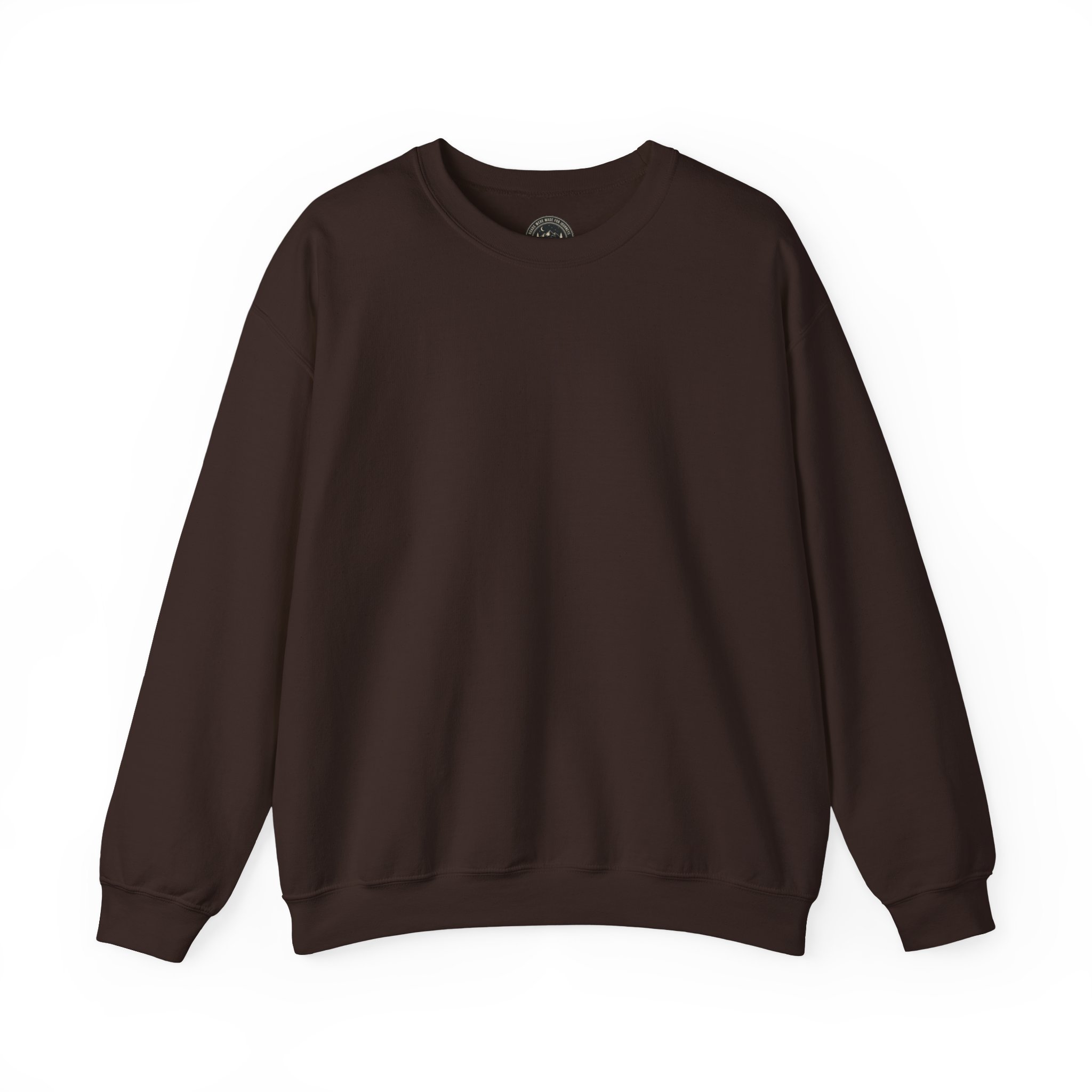 Crewneck Sweatshirt — "ROAD WHERE MADE FOR JOURNEYS-NOT DESTINATIONS" (Only Back printed) Vintage Camper Van Outdoor Graphic