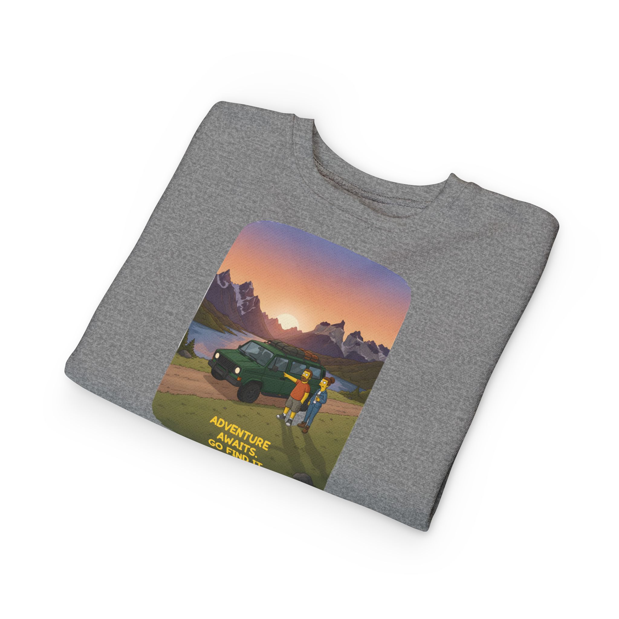 Toddler Sweatshirt - "Adventure Awaits-Go Find It" (Design Sitcom-Line)