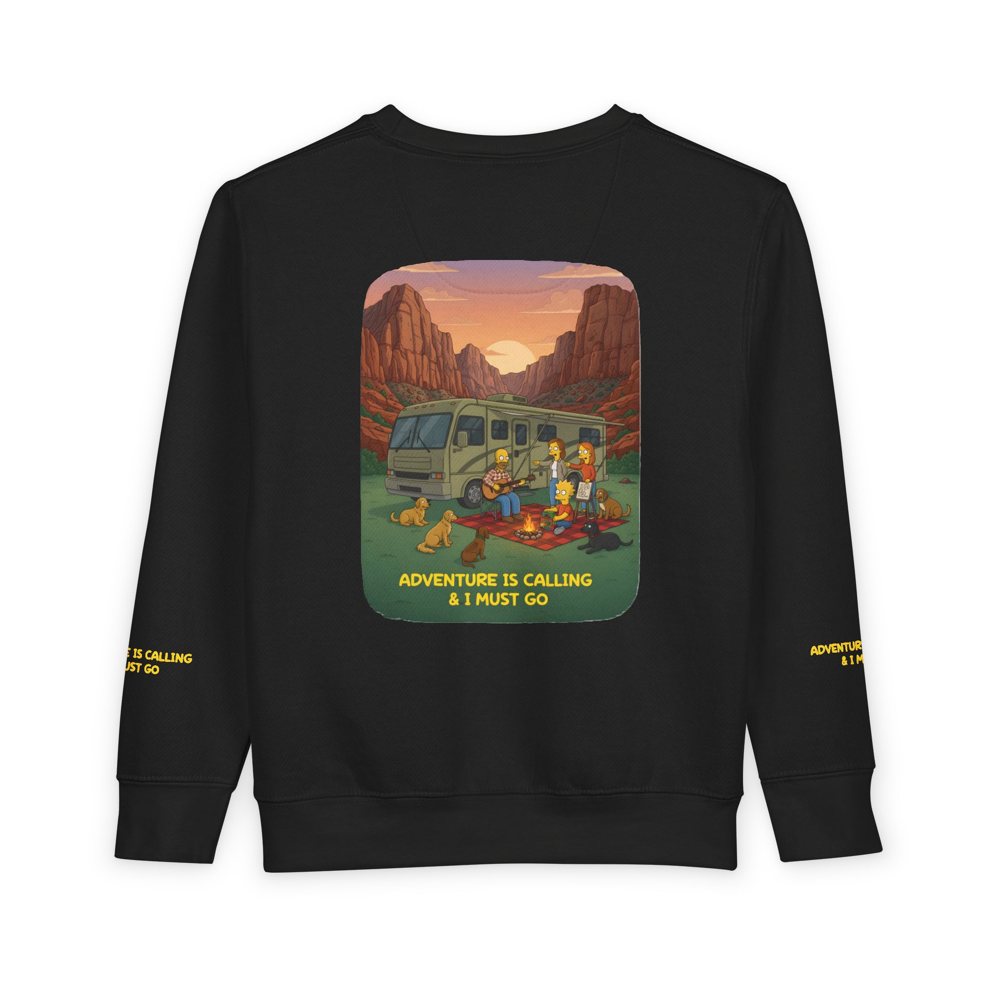 Toddler Sweatshirt - "Adventure Is Calling-I Must Go" (Design Sitcom-Line)