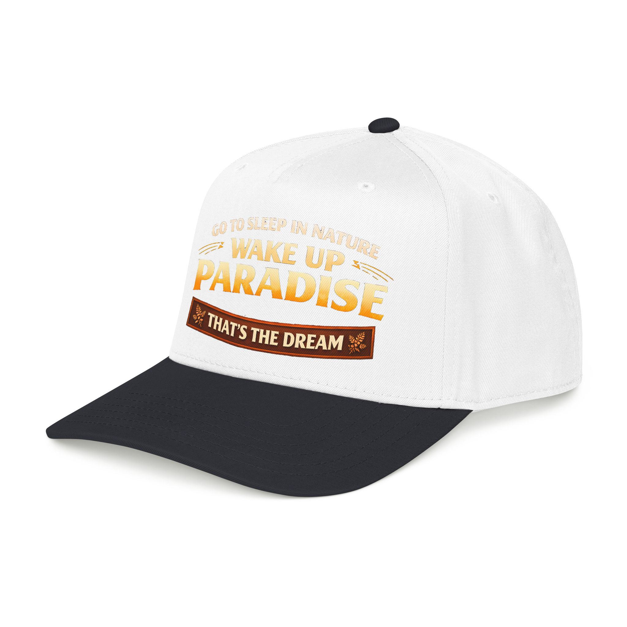 Baseball Cap - "Go sleep Nature-Wake Up Paradise" Design Scenic-Line