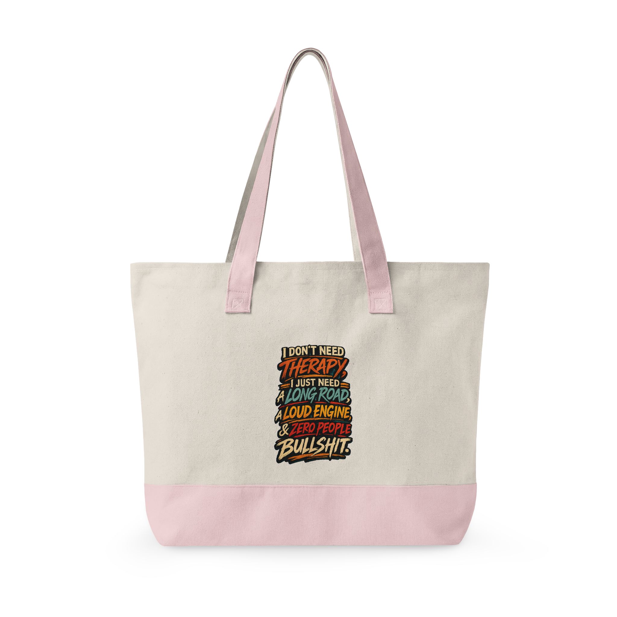 10292013432087970014_2048.jpeg Zippered Canvas Tote — "I Dont Need Therapy" (Design F**K-Line)