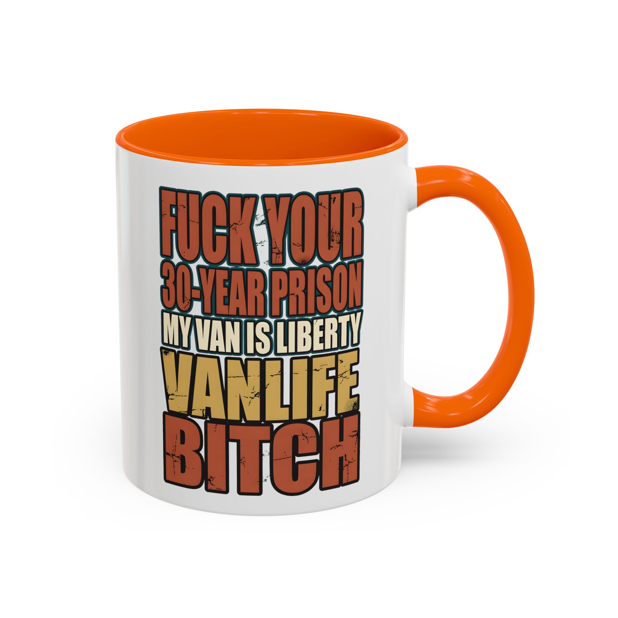 Accent Coffee Mug (11, 15oz) — "Fuck Your 30 Year" Design F**K-Line