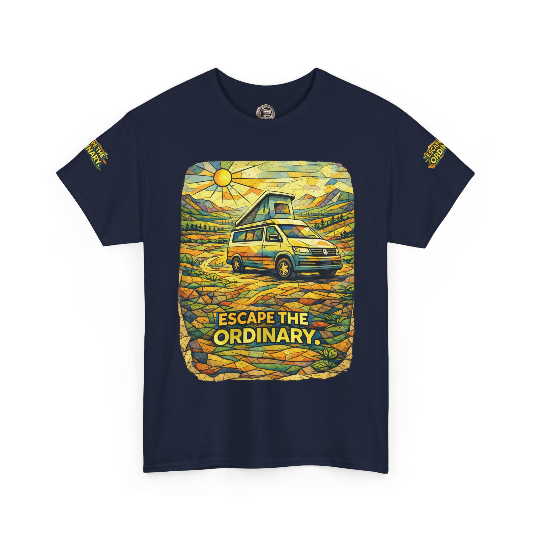 1029795067522073947_2048.jpeg Unisex Heavy Cotton Tee — "Escape The Ordinary" Design Cubic-Line