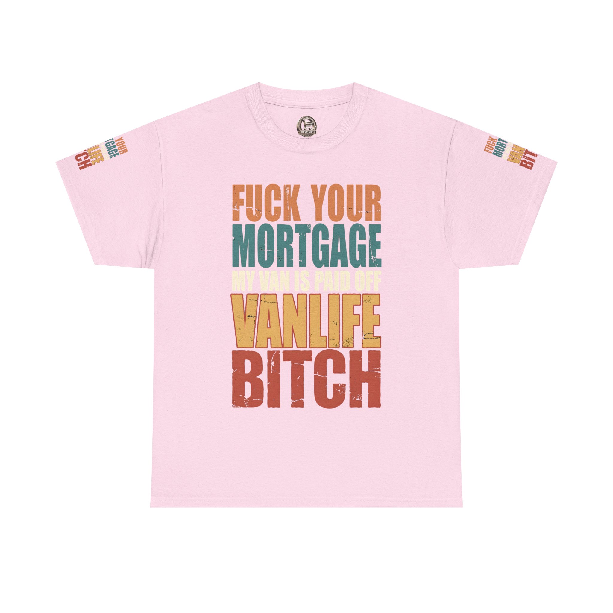 Unisex Heavy Cotton Tee — "Fuck Your Mortgage" Design F**K-Line