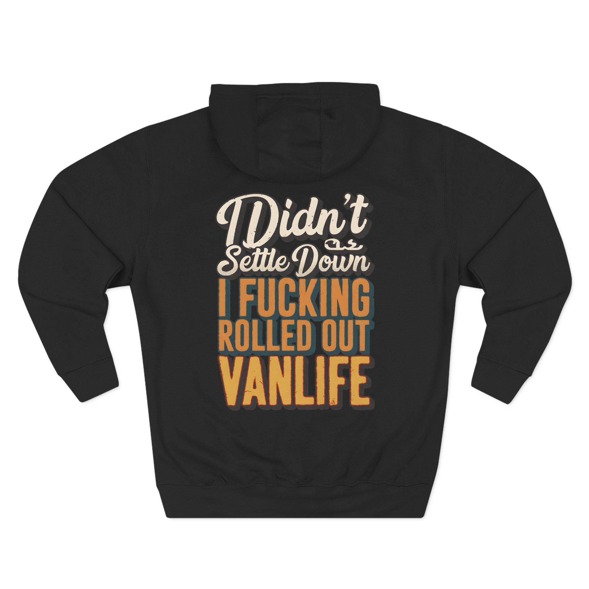 Three-Panel Fleece Hoodie - "Dind´t Settle Down" Design F**K-Line