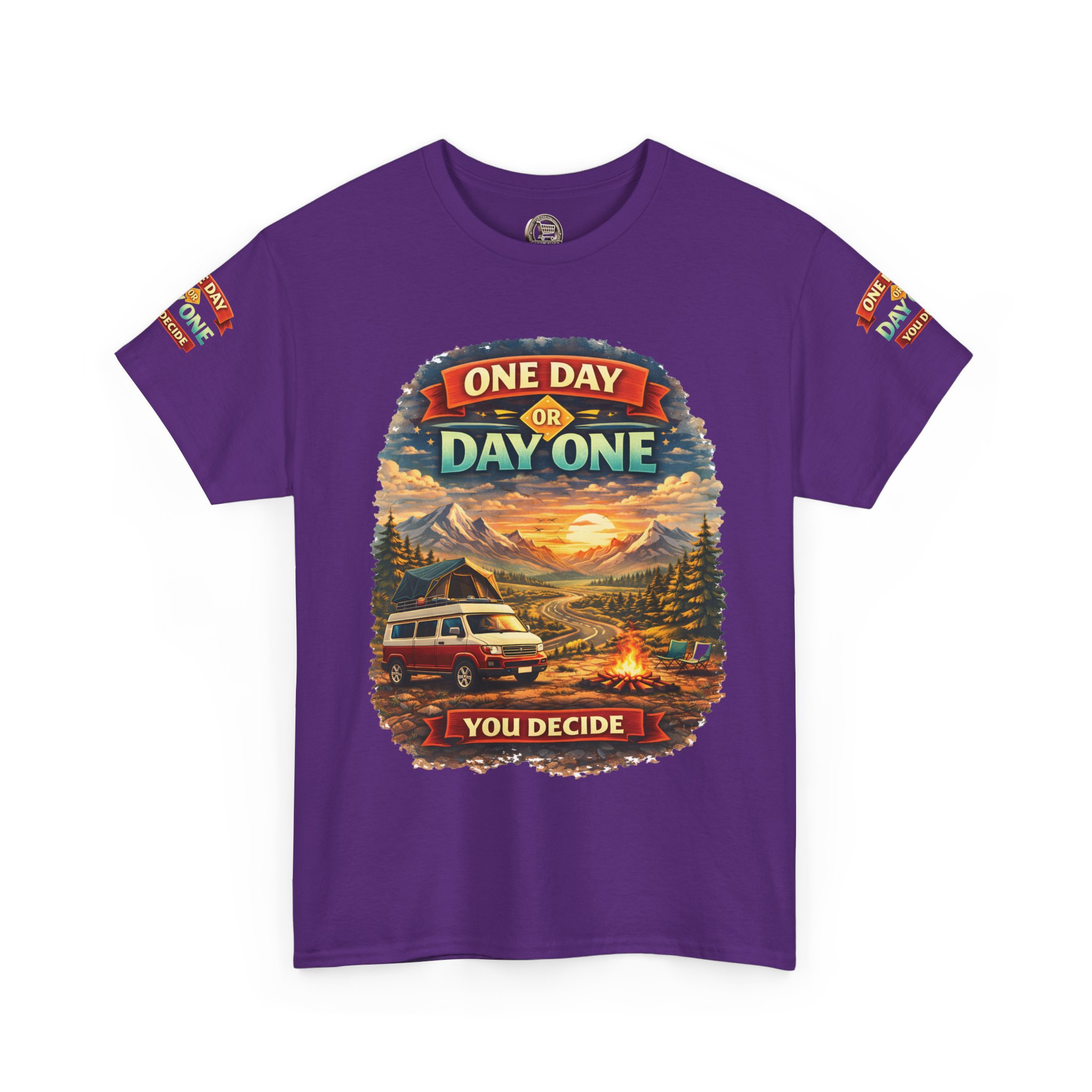 10328821255319696493_2048.jpeg Unisex Heavy Cotton Tee — "One Day Or Day One" Design Scenic-Line