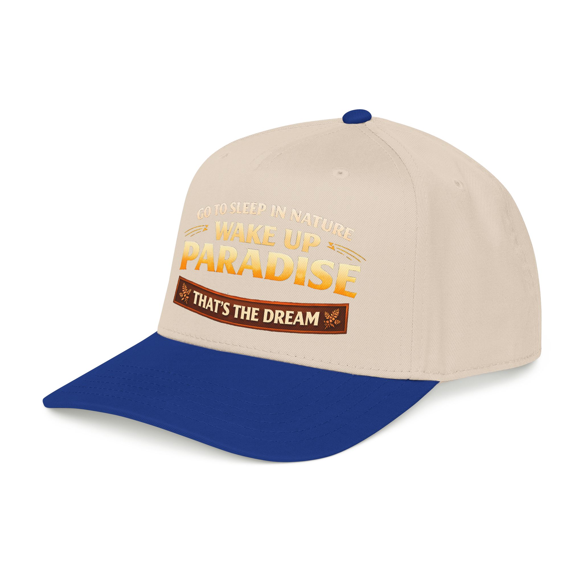 Baseball Cap - "Go sleep Nature-Wake Up Paradise" Design Scenic-Line