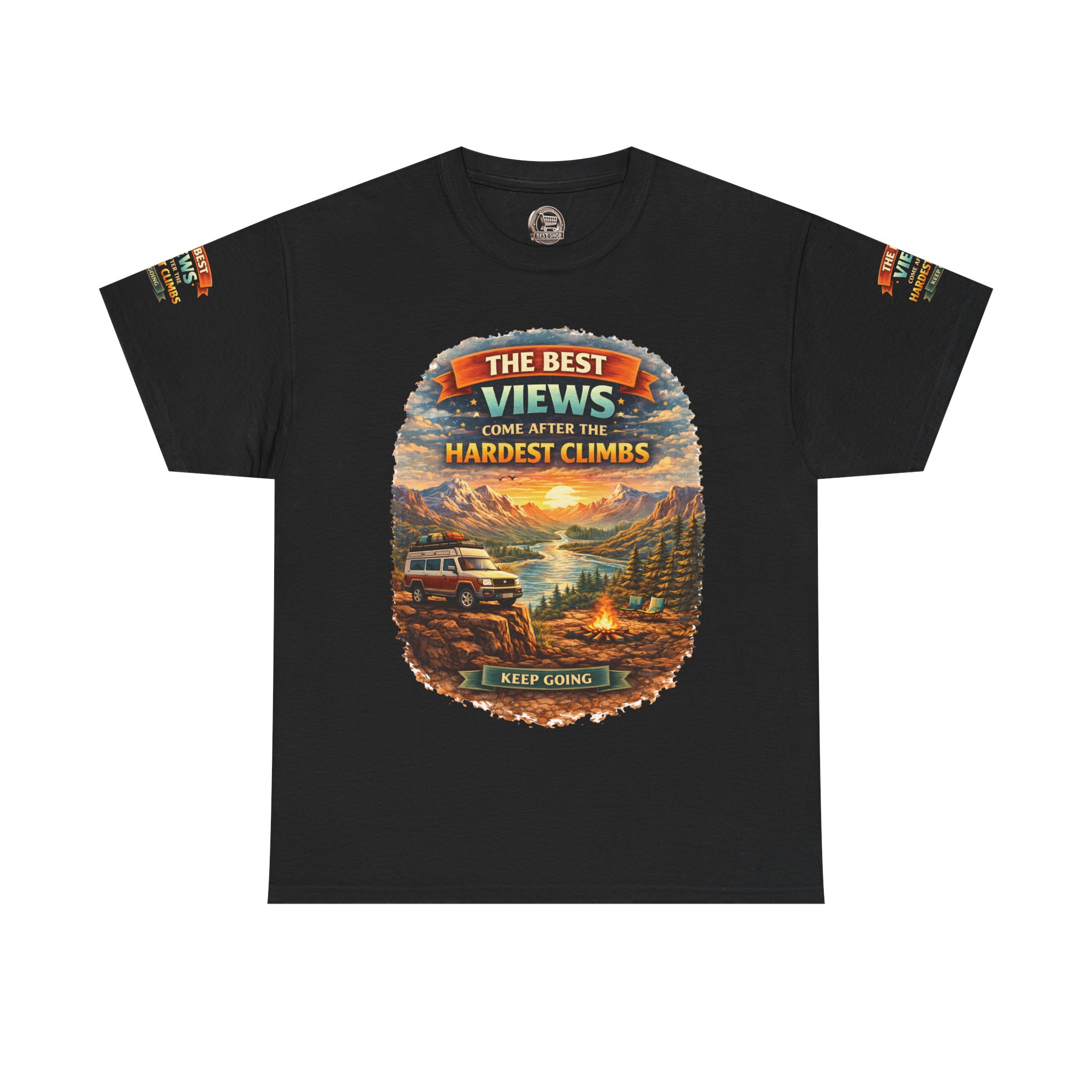 10338732099070143022_2048.jpeg Unisex Heavy Cotton Tee — "The Best Views" Design Scenic-Line