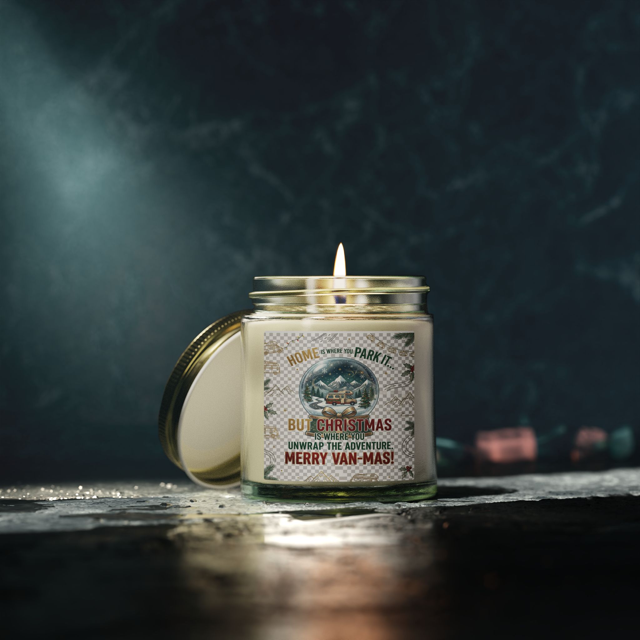 Merry Van-mas Coconut Apricot Scented Candle (4oz/9oz)