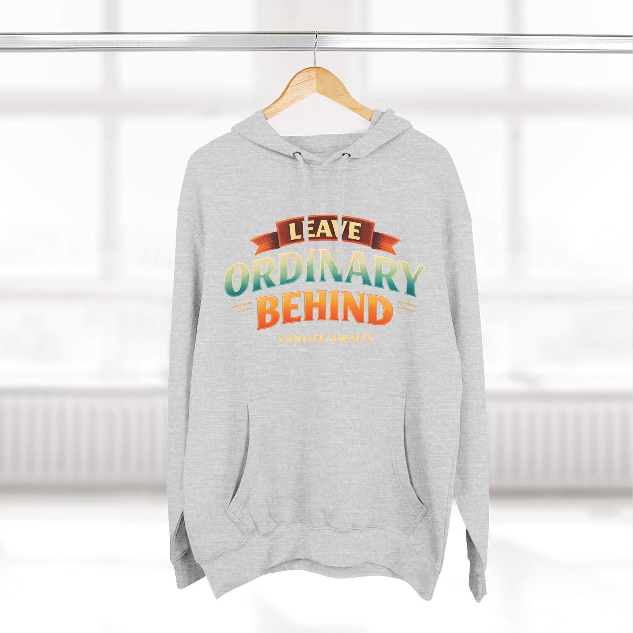 10347915853259034160_2048.jpeg Three-Panel Fleece Hoodie - "Leave Ordinary Behind" Design Scenic-Line