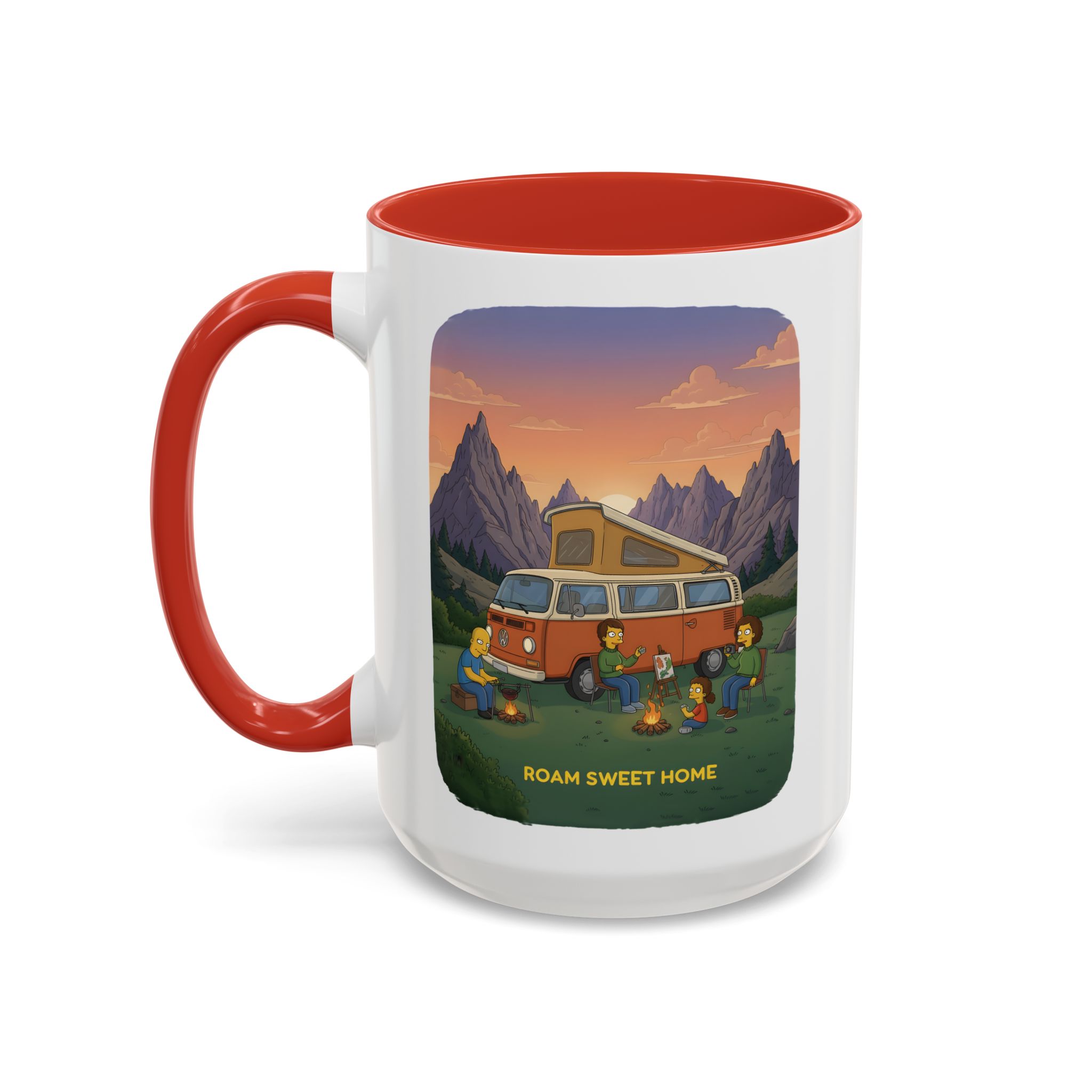 Accent Coffee Mug (11, 15oz) — "Roam Sweet Home" Design Sitcom-Line