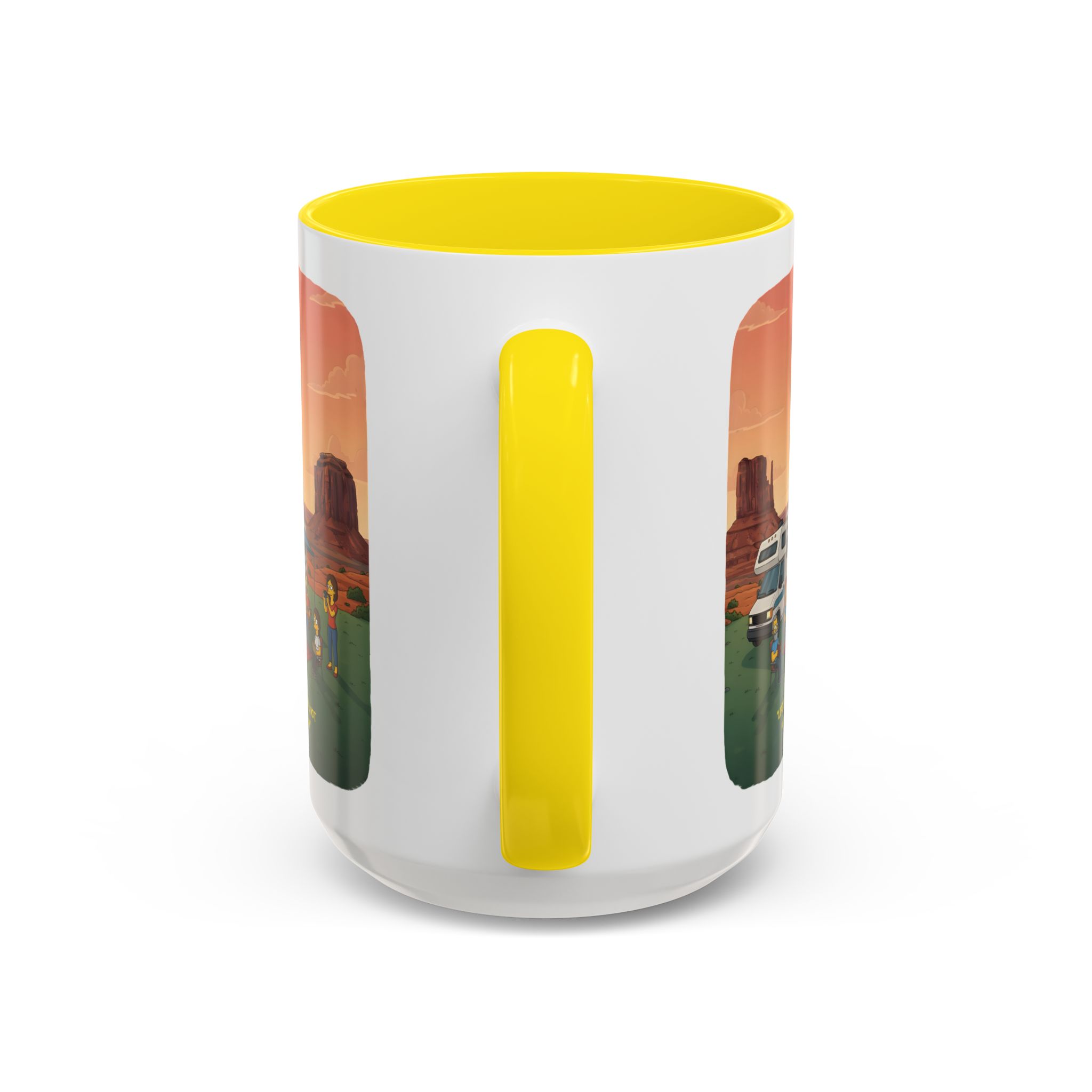 Accent Coffee Mug (11, 15oz) — "Life Is A Journey-Not A Destination" Design Sitcom-Line